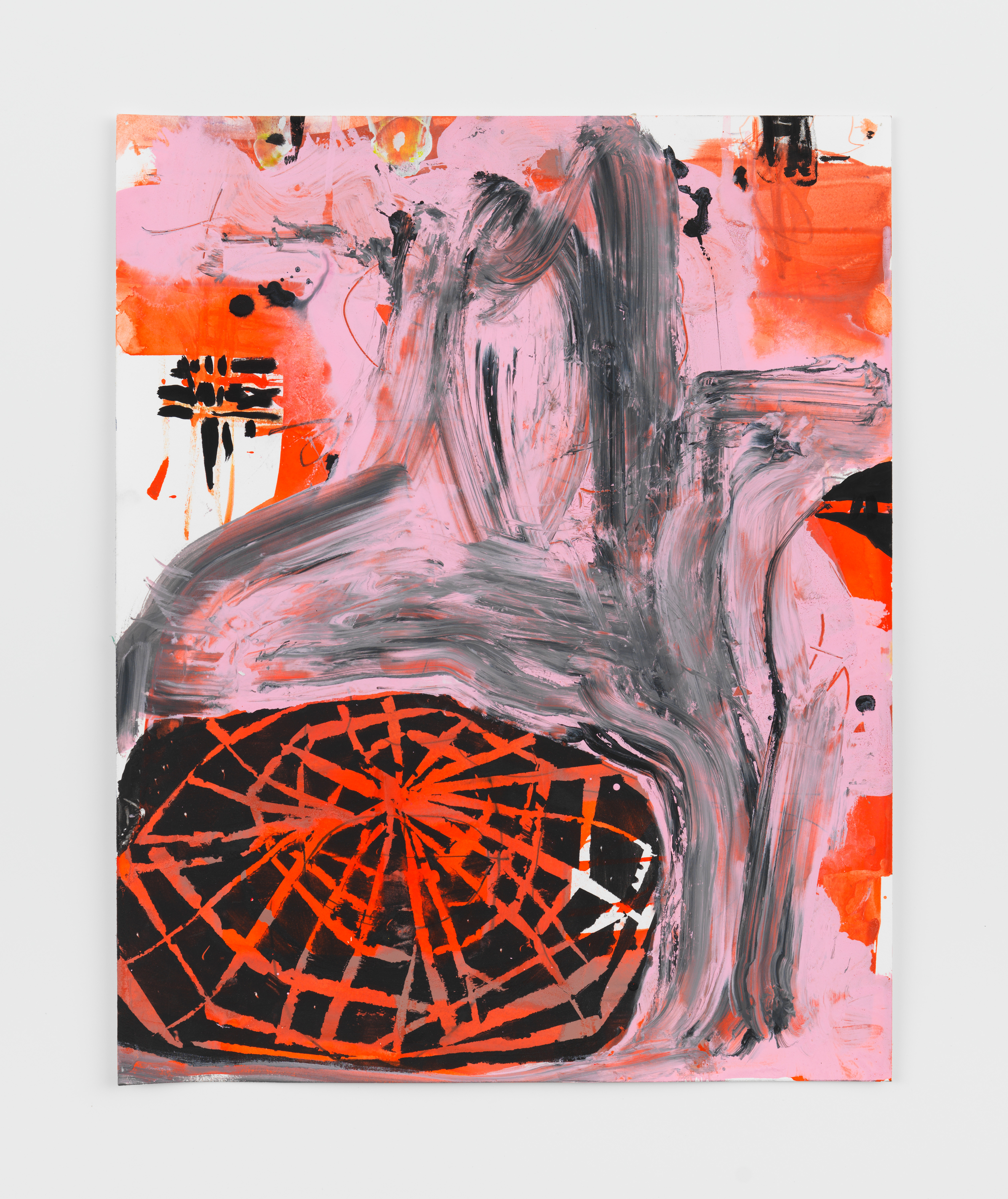 Janis Provisor, You've Got Me, 2025, Watercolor, gouache, pencil, and crayon on paper, Unframed: 22 1/2 x 18 in., Framed: 27 1/4 x 22 3/4 in.