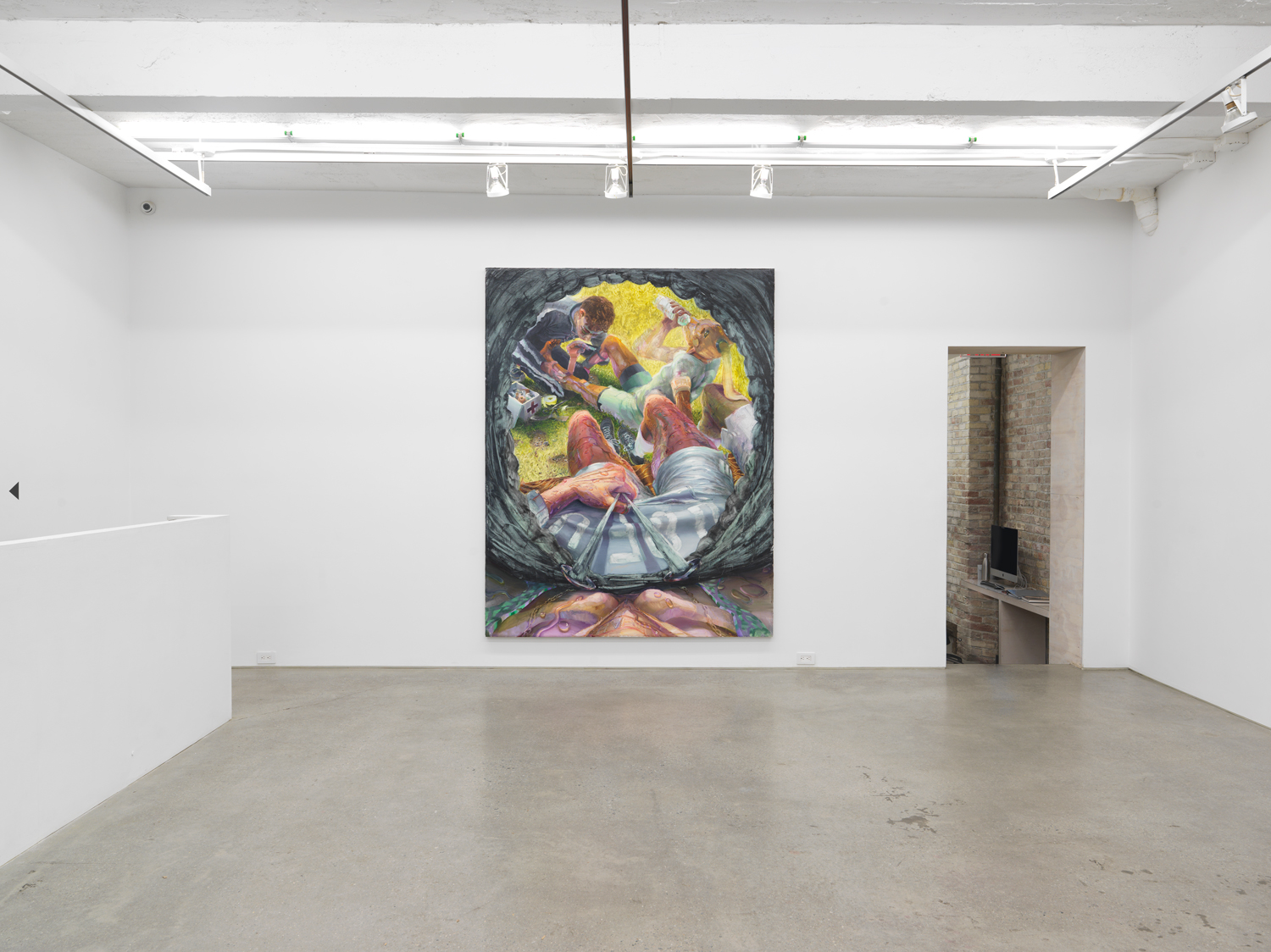 Installation view, Danica Lundy: Three Hole Punch, Magenta Plains, New York, NY 2022.