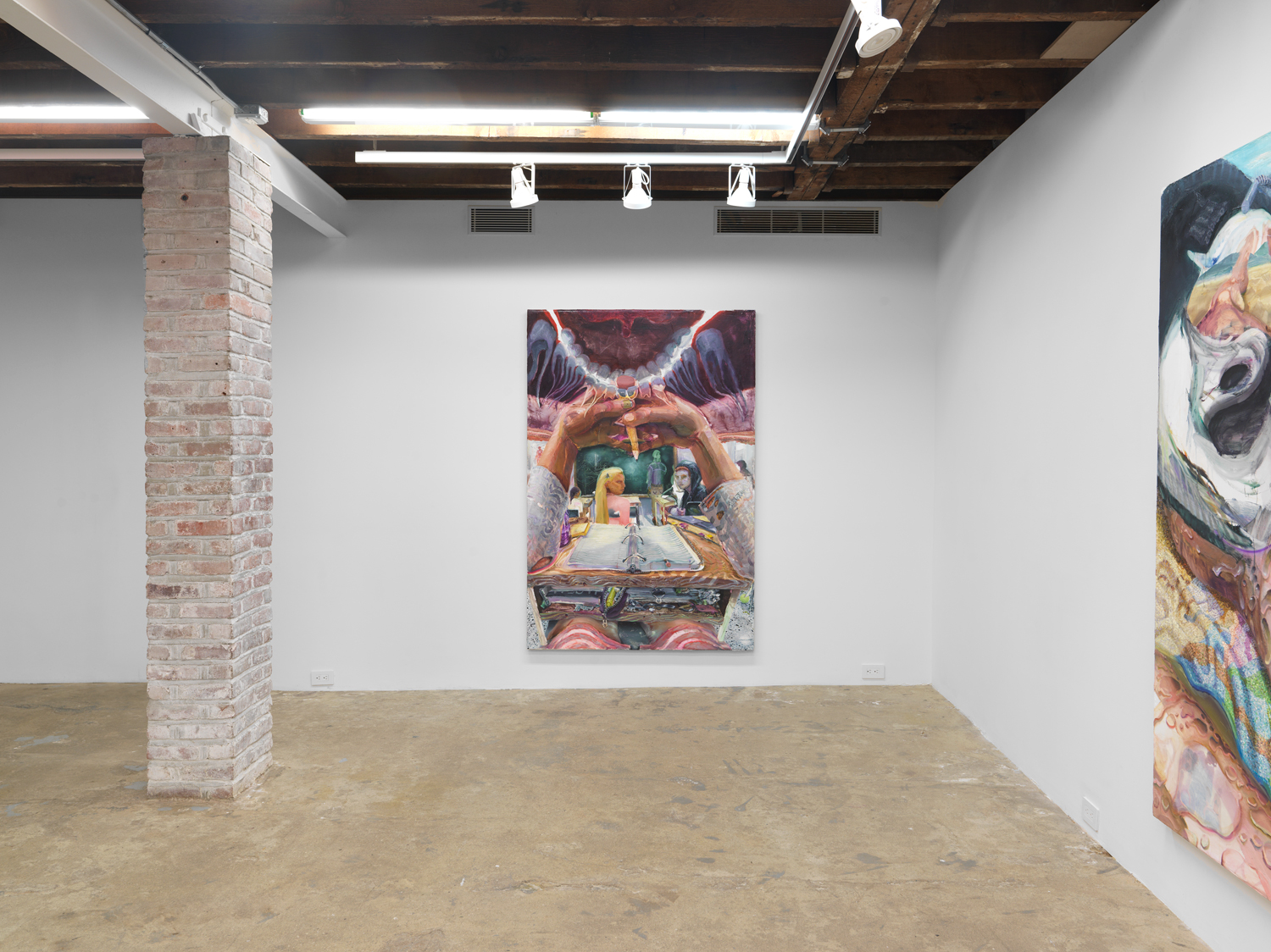 Installation view, Danica Lundy: Three Hole Punch, Magenta Plains, New York, NY 2022.