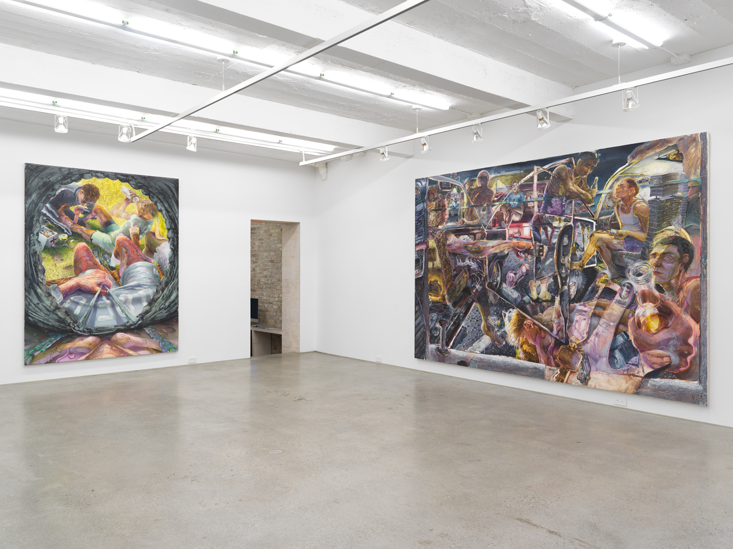 Installation view, Danica Lundy: Three Hole Punch, Magenta Plains, New York, NY 2022.