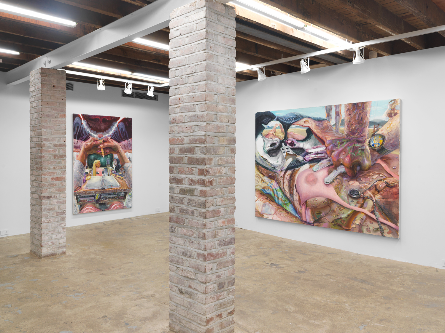 Installation view, Danica Lundy: Three Hole Punch, Magenta Plains, New York, NY 2022.