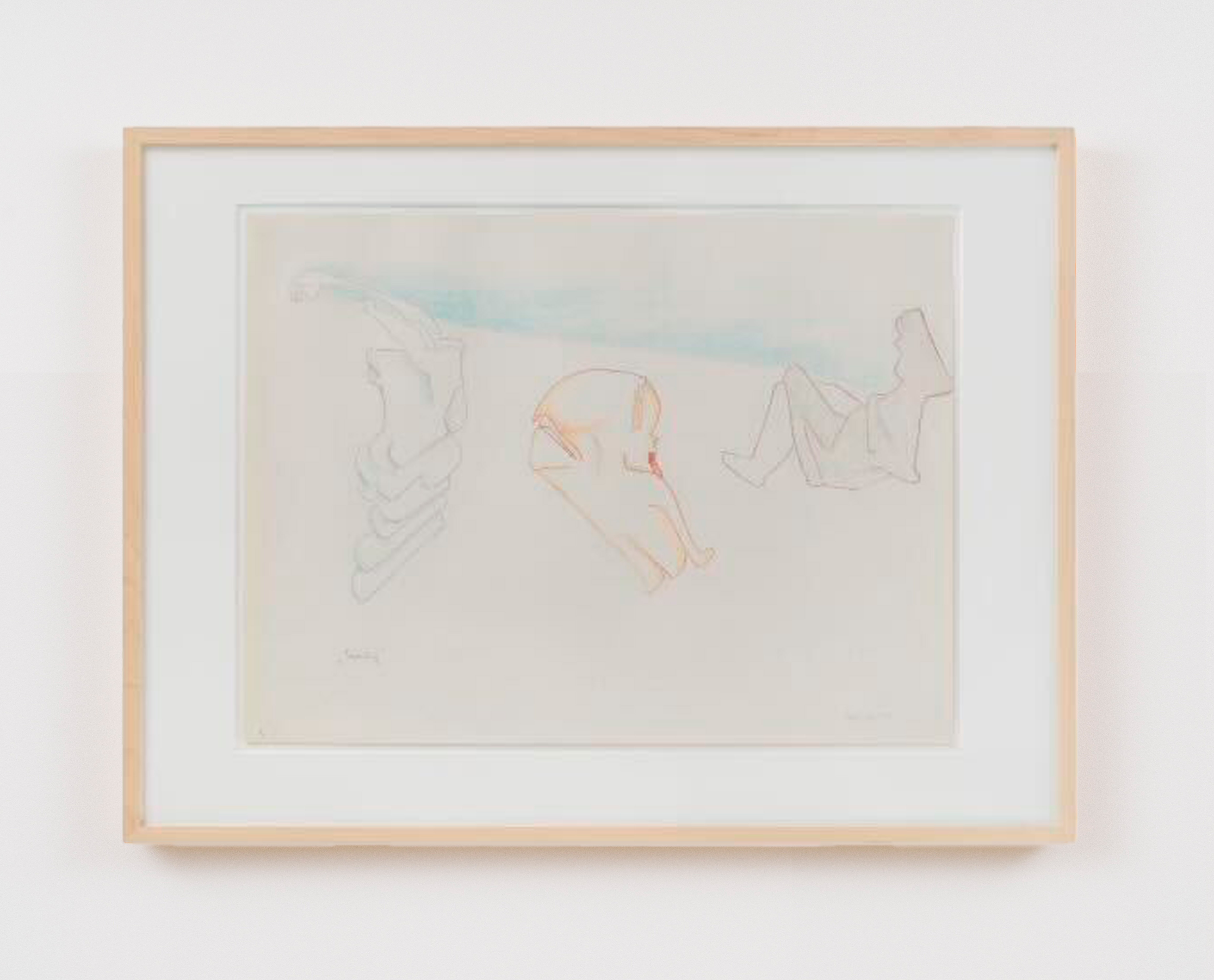 Maria Lassnig, Family, 1976, Pencil and crayon on paper, 17 7/8 x 24 in.