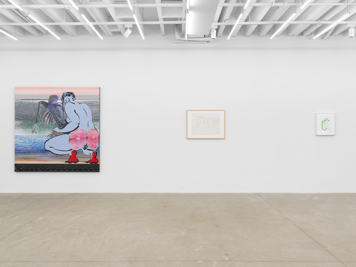 Installation view, Ebecho Muslimova & Maria Lassnig, Magenta Plains, New York, NY, 2025