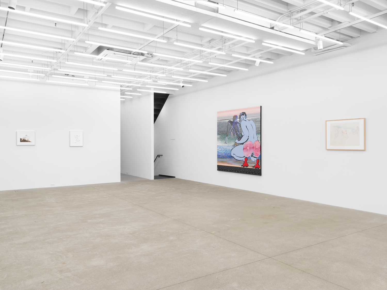 Installation view, Ebecho Muslimova & Maria Lassnig, Magenta Plains, New York, NY, 2025