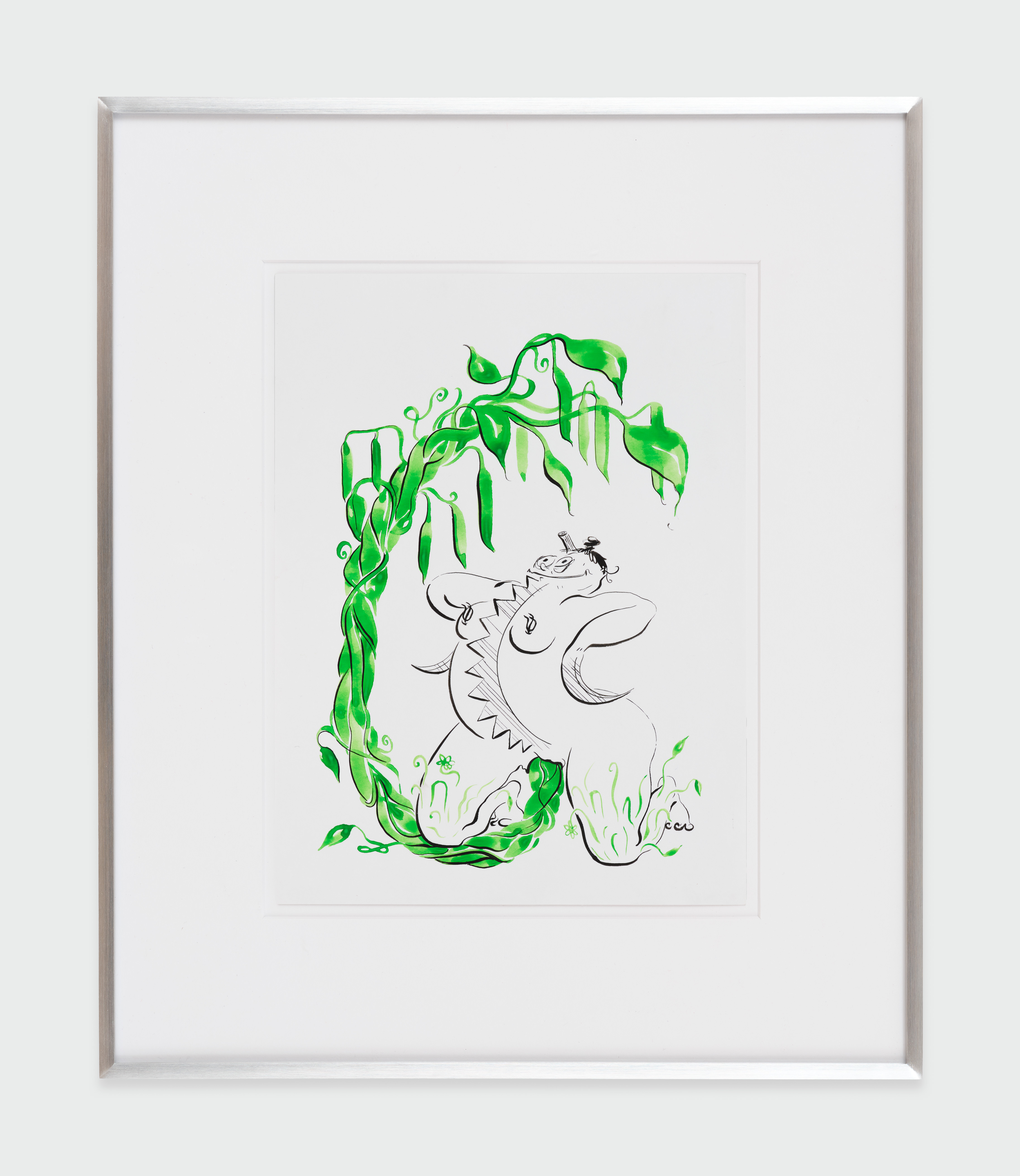 Ebecho Muslimova, Fatebe Reap and Sow, 2023, Sumi ink and watercolor on paper, 15 3/4 x 18 3/4 in.