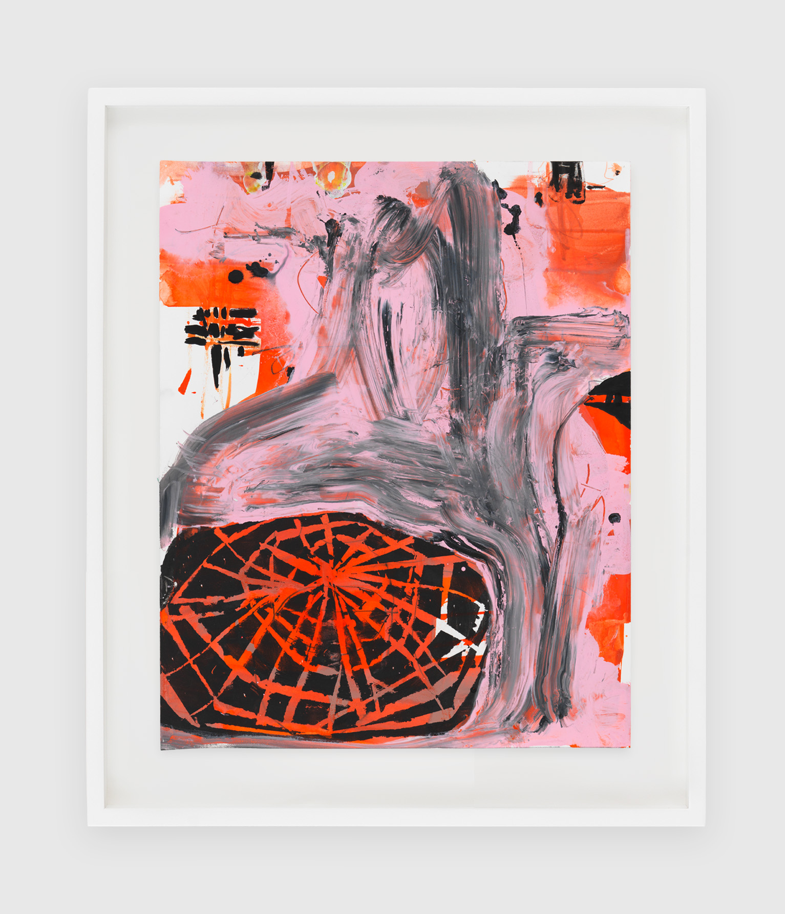 Janis Provisor, You've Got Me, 2025, Watercolor, gouache, pencil, and crayon on paper, Unframed: 22 1/2 x 18 in., Framed: 27 1/4 x 22 3/4 in.