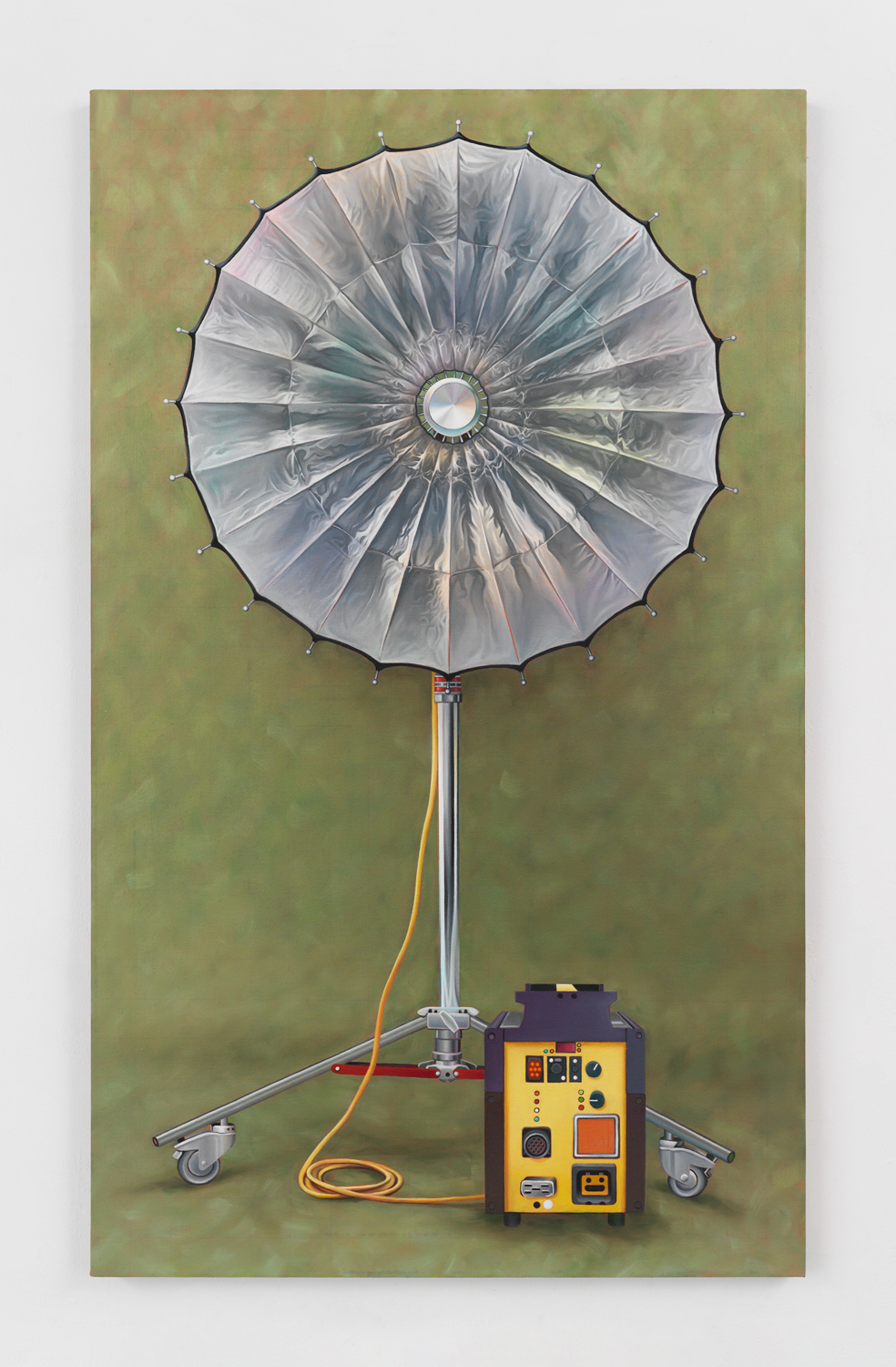 Chason Matthams, Stand Light (green), 2022, Oil on linen, 60 x 36 in.