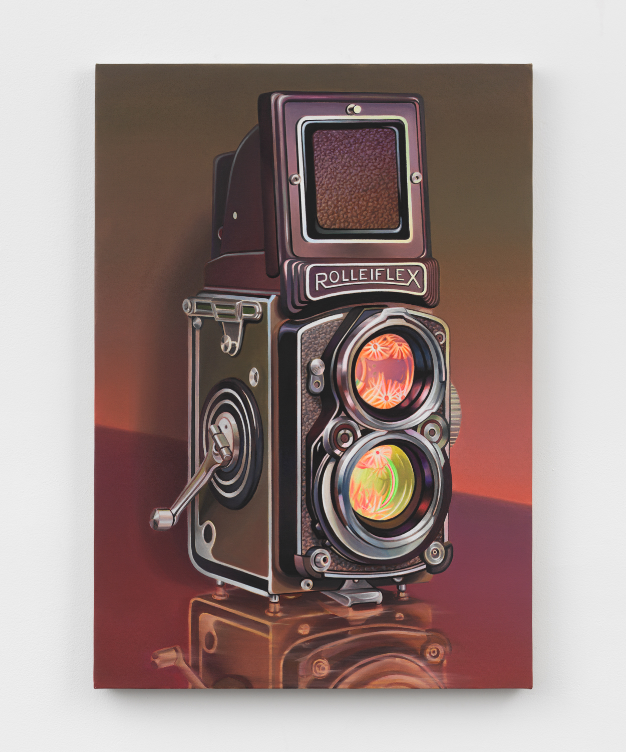 Chason Matthams, Rolleiflex Camera, 2024, Oil on linen
30 x 21 in., 76.2 x 53.3 cm.