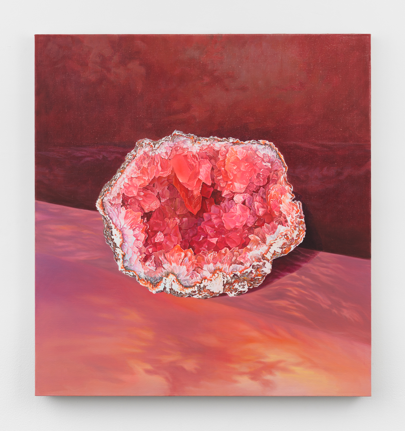 Chason Matthams, Red Crystal, 2024, Oil and acrylic on linen, 53 x 49 in.