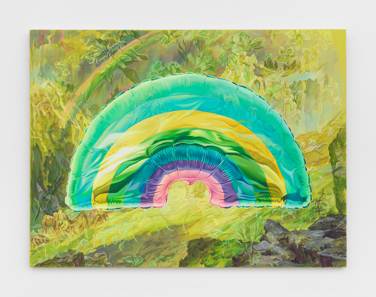 Chason Matthams, Rainbow Balloon 7 (acid green) with Thomas Moran's 