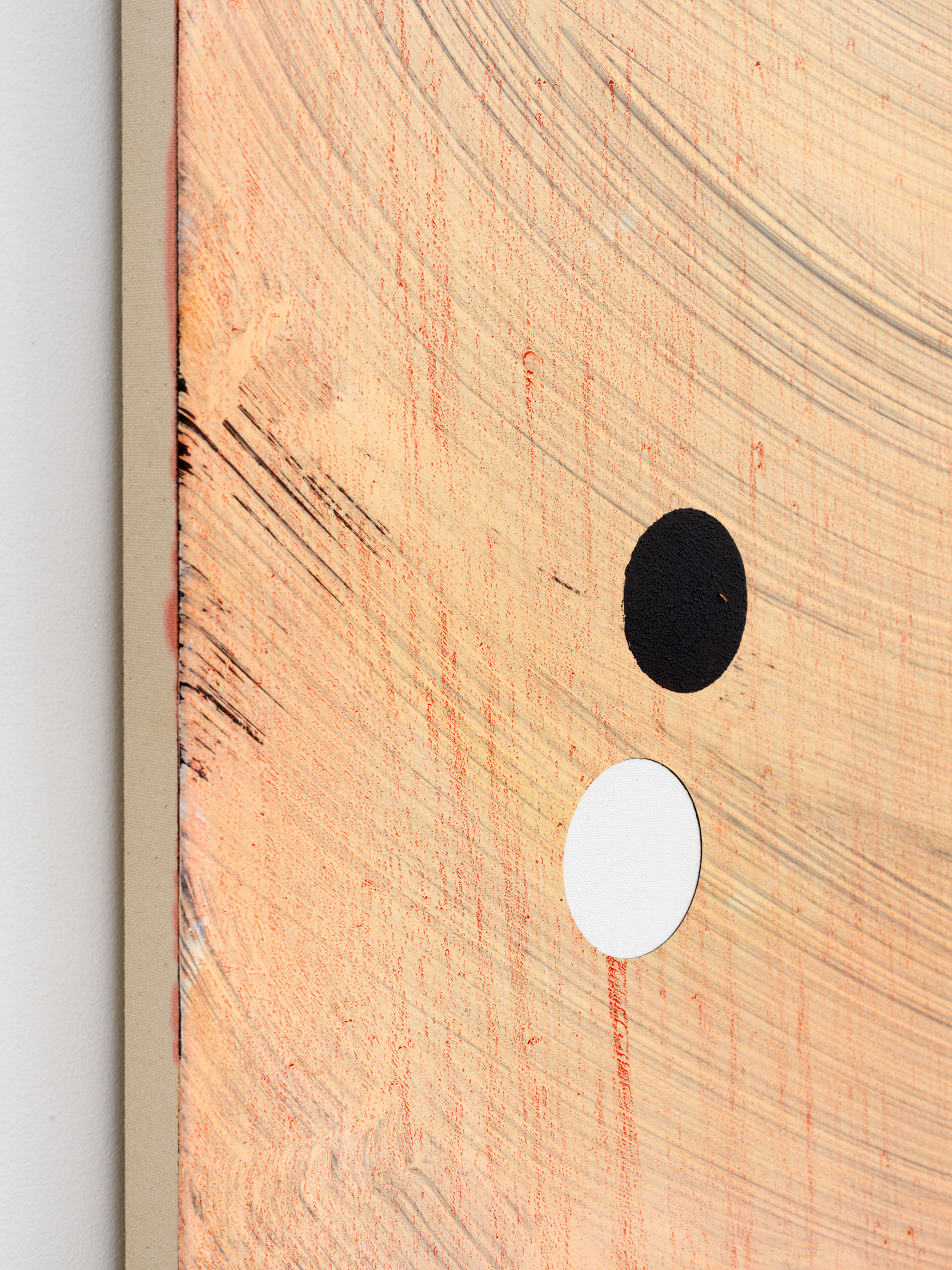 Alex Kwartler, Untitled (dawn) (detail), 2019, acrylic and oil on canvas, 72h x 48w in.