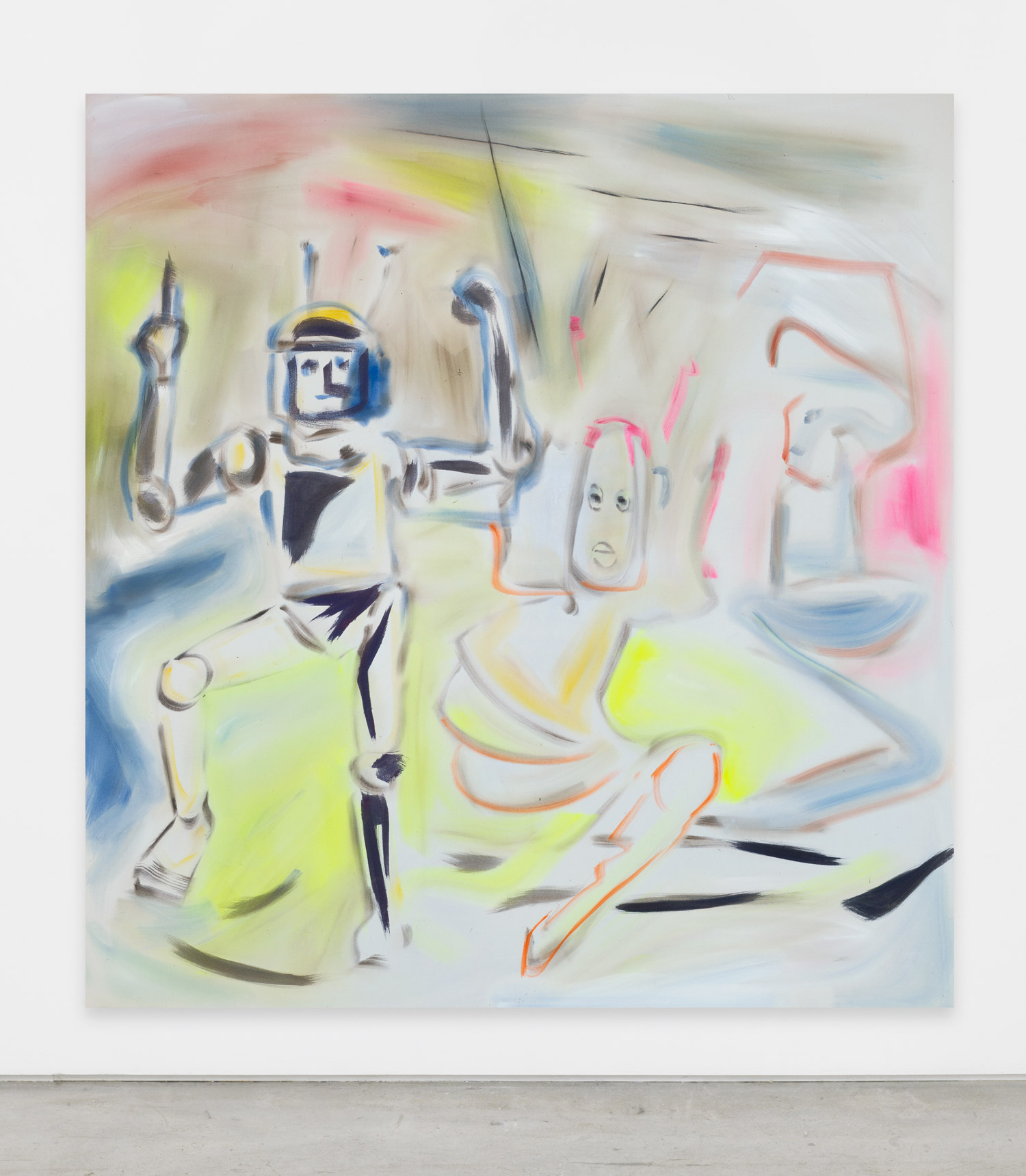 Sophie von Hellermann, Future Disco, 2018, acrylic on canvas, 78.74h x 74.80w in.