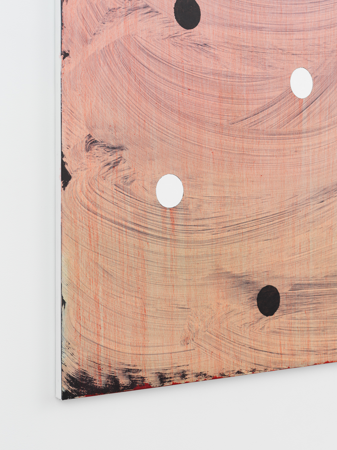 Alex Kwartler, Untitled detail, 2019, acrylic and oil on canvas, 48h x 36w in.