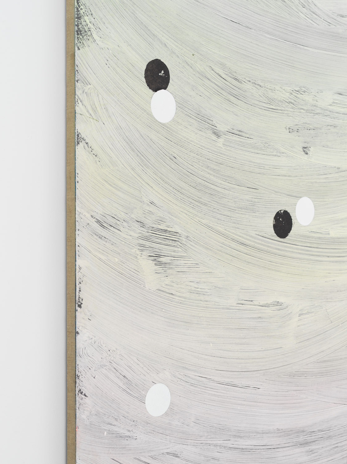 Alex Kwartler, Untitled detail, 2019, plaster, acrylic, and oil on linen, 72h x 48w in.