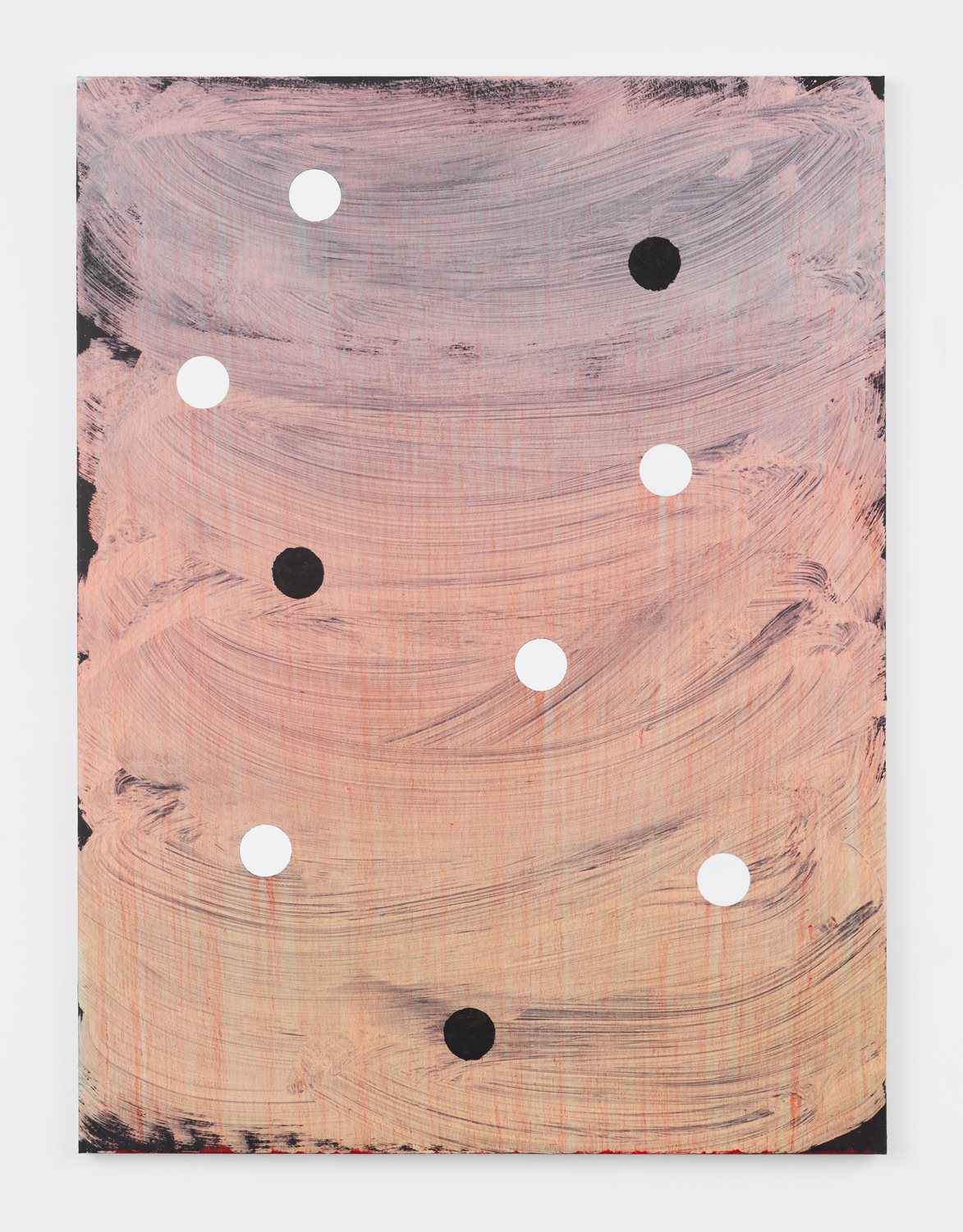 Alex Kwartler, Untitled, 2019, acrylic and oil on canvas, 48h x 36w in.