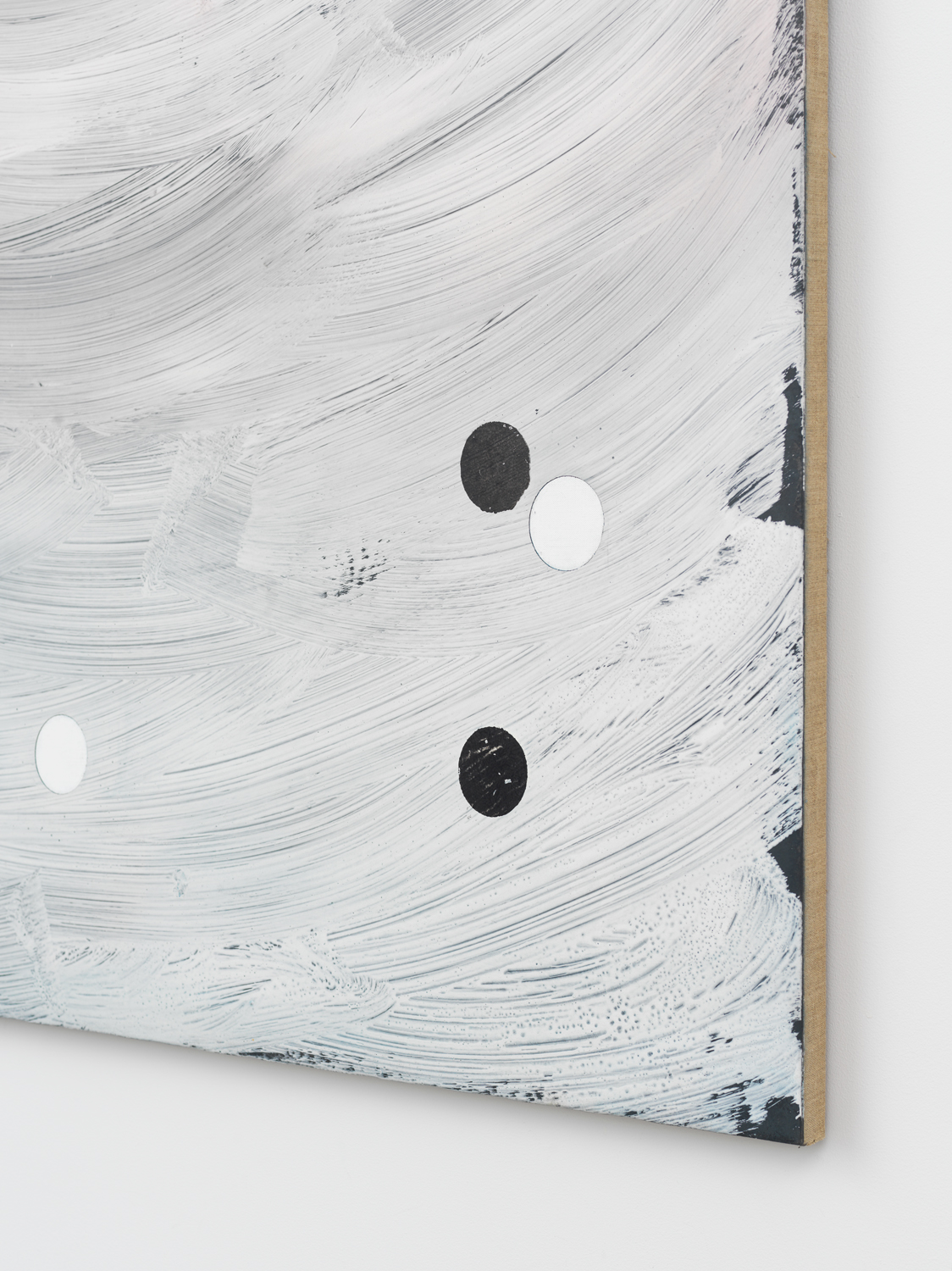 Alex Kwartler, Untitled detail, 2019, plaster, acrylic, and oil on linen, 72h x 48w in.