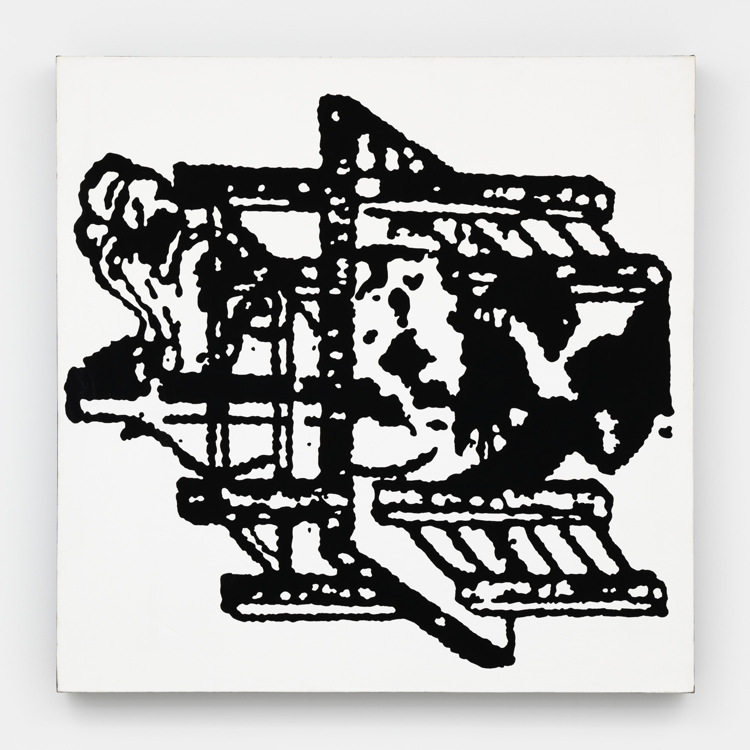 Peter Nagy, The Super Strings, 1986,  acrylic on canvas, 48h x 48w x 3d in.