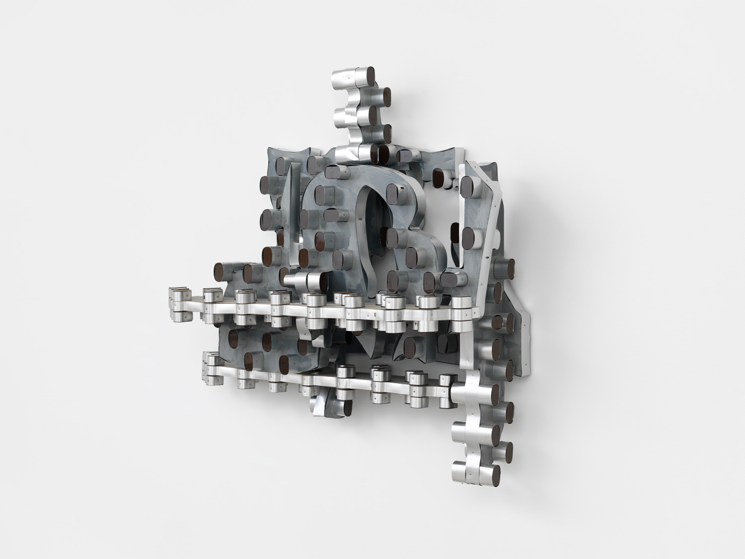 Anne Libby, meeting the horizon with 10 fingers, 2018, plywood, venetian blinds, formica, 28h x 27w x 11d in.