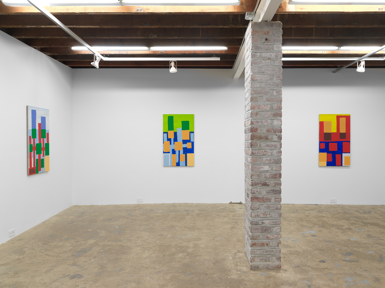 Installation view, Joshua Abelow: Leaky Abstractions 2.0, Magenta Plains, New York, NY, 2021.