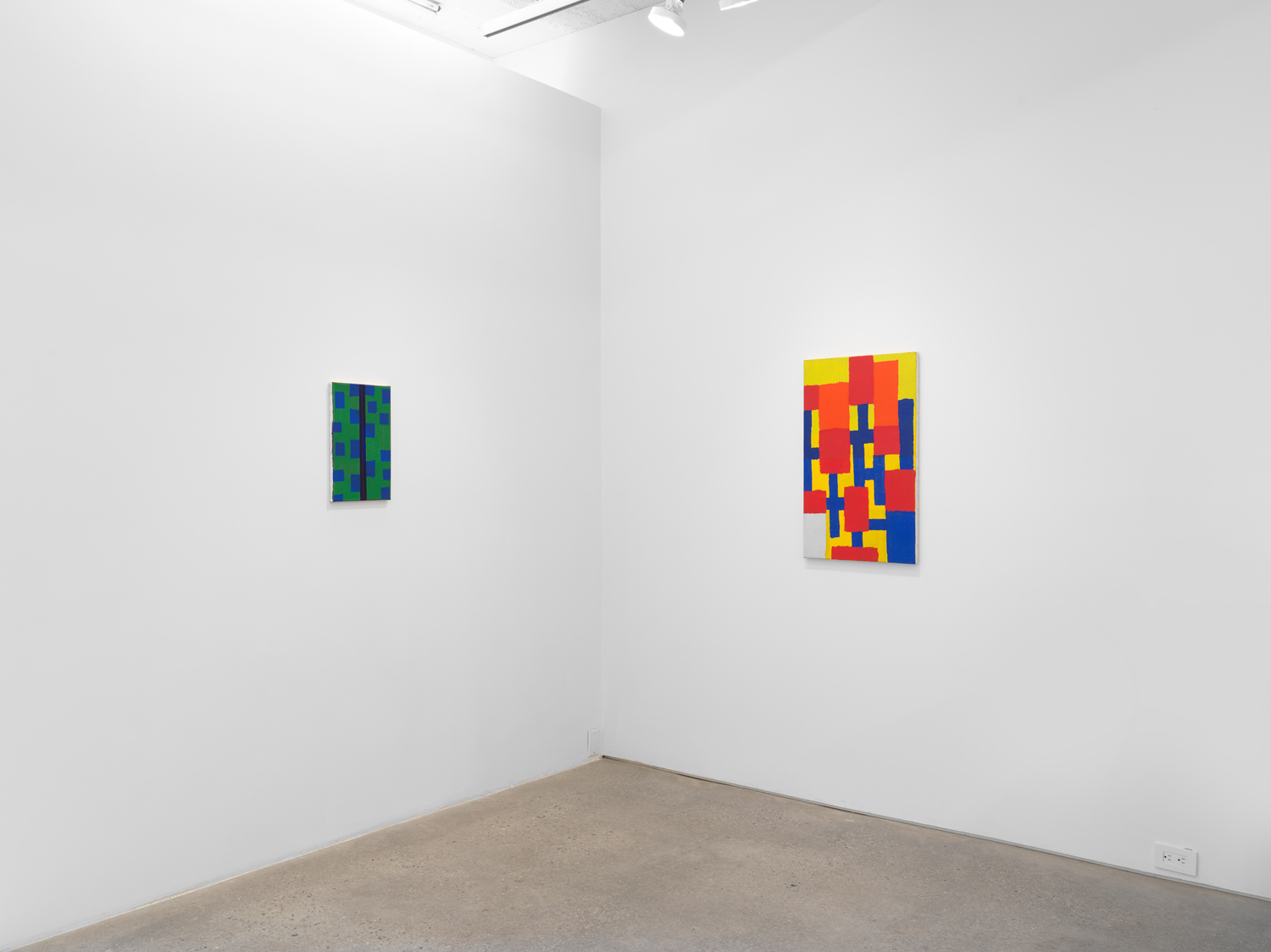 Installation view, Joshua Abelow: Leaky Abstractions 2.0, Magenta Plains, New York, NY, 2021.