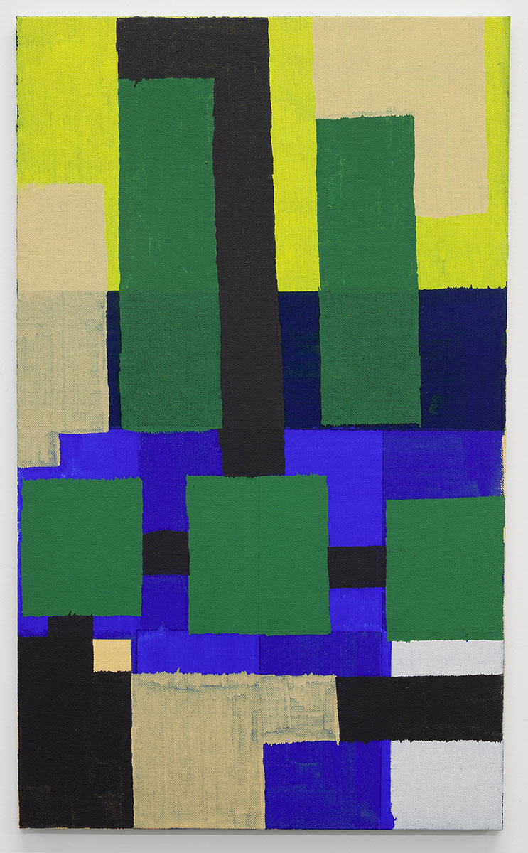 Joshua Abelow, Alex's Attic, 2020, Oil on linen, 40h x 24w in.