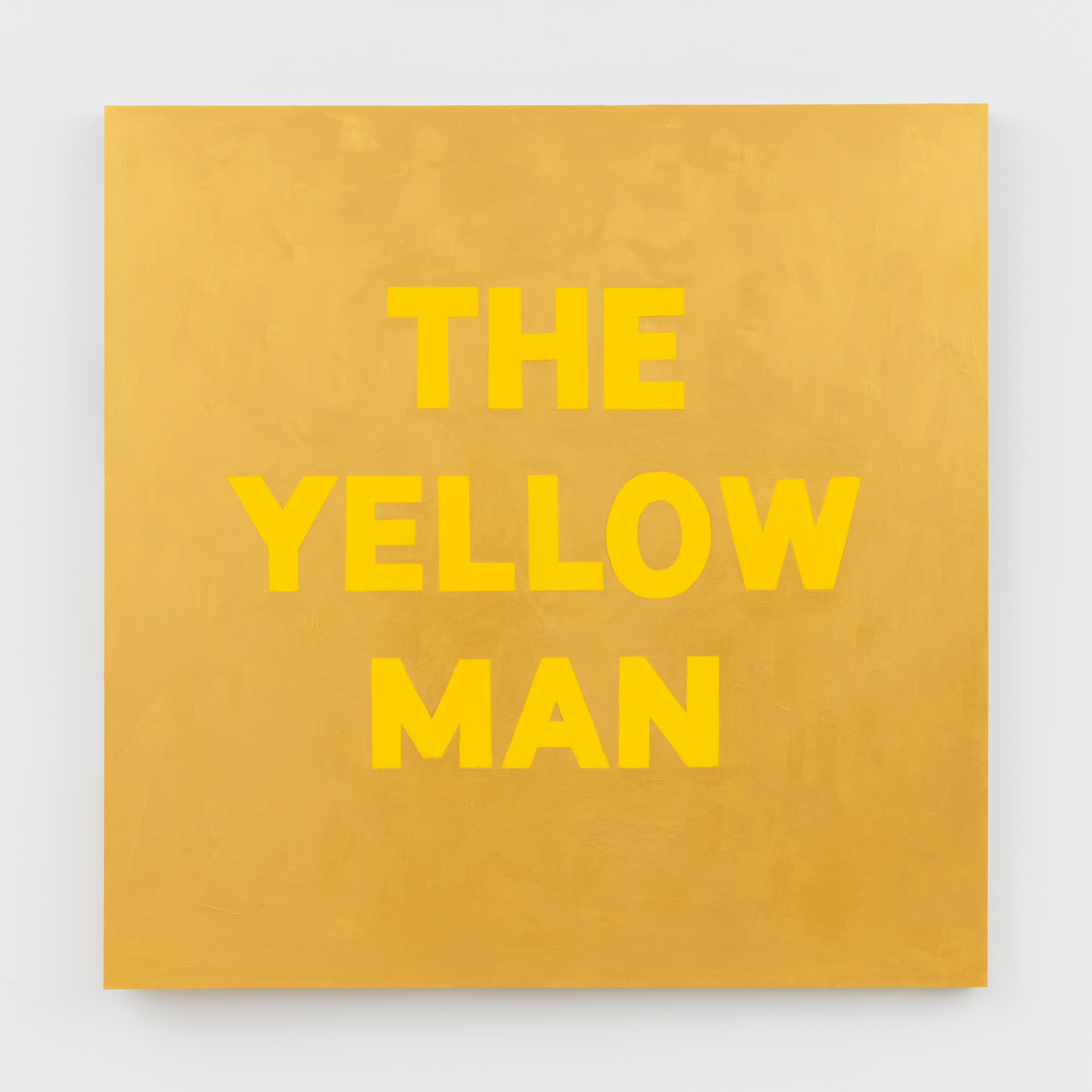 Ken Lum, The Yellow Man, 2026, Acrylic on wooden panel, 59 1/2 x 59 1/2 x 2 in.