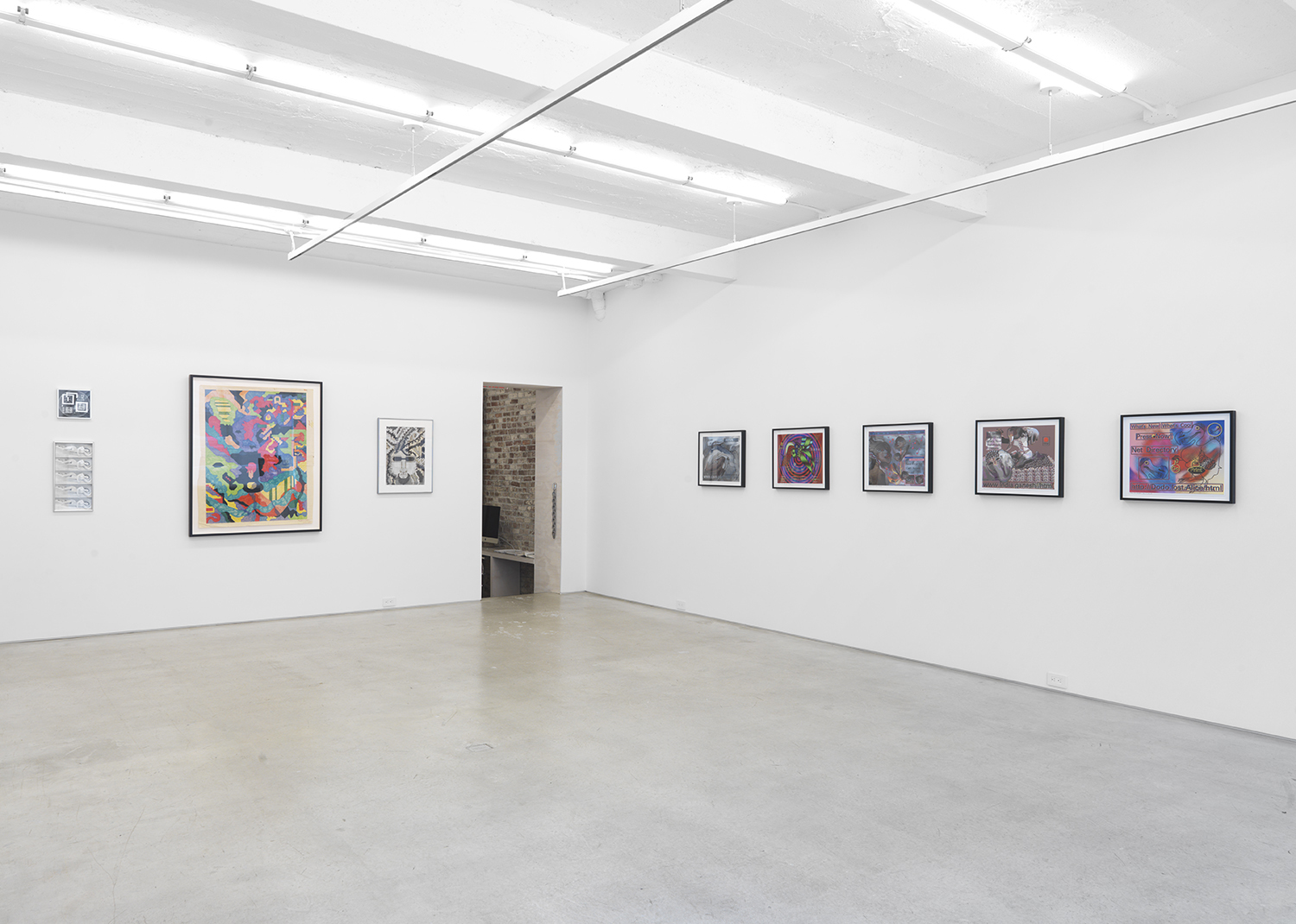 Installation view, Lillian Schwartz: PIONEER OF COMPUTER ART Magenta Plains, New York, NY, 2016