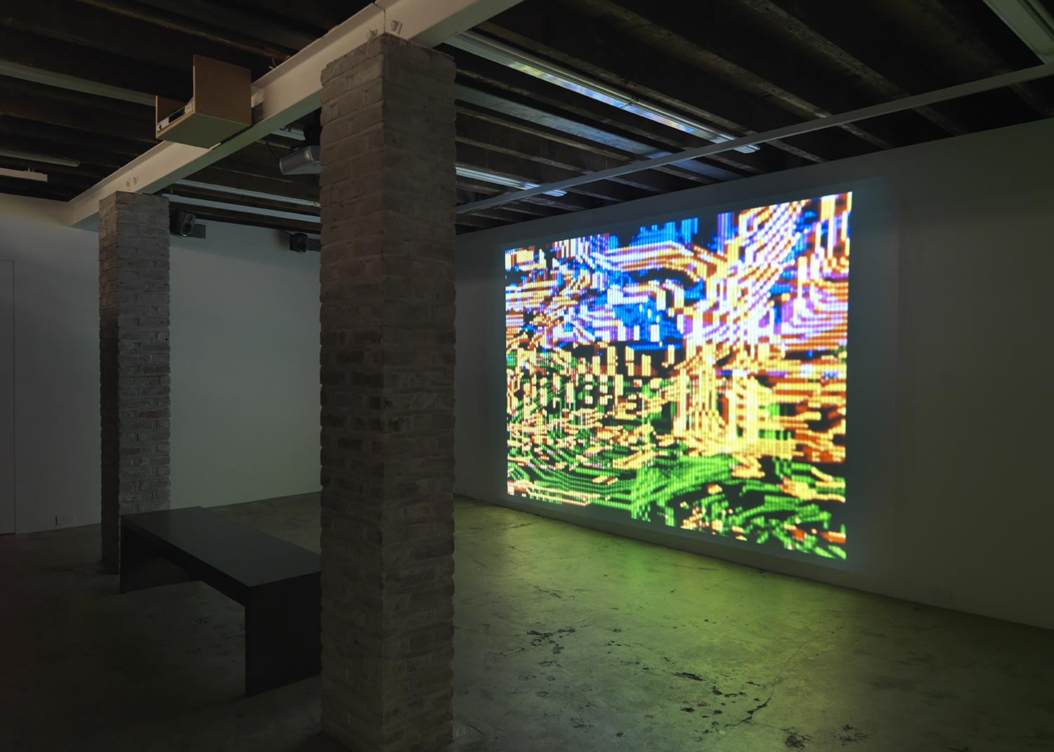 Installation view, Lillian Schwartz: PIONEER OF COMPUTER ART Magenta Plains, New York, NY, 2016