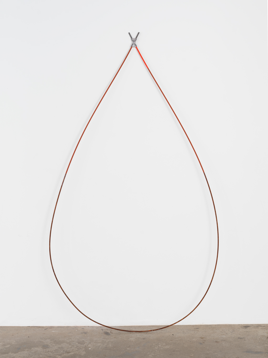 Linnea Kniaz, Framework 12, 2019, steel rod, acrylic, vinyl tubing, 67.5h x 38w in.
