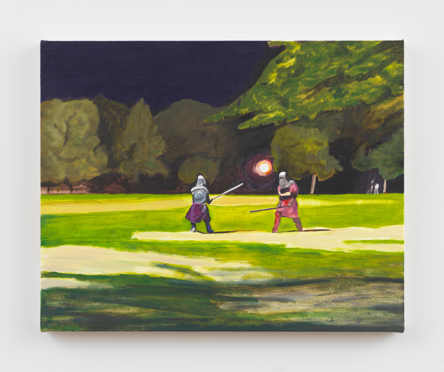 Matt Keegan, LARPing, 2025, Oil on canvas, 16 x 20 in.