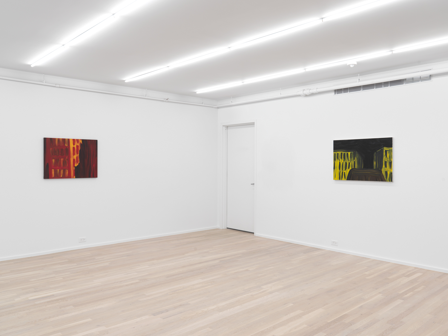 Installation view, Martha Diamond: Night Lights, Magenta Plains, New York, NY, November 5–December 17, 2022.