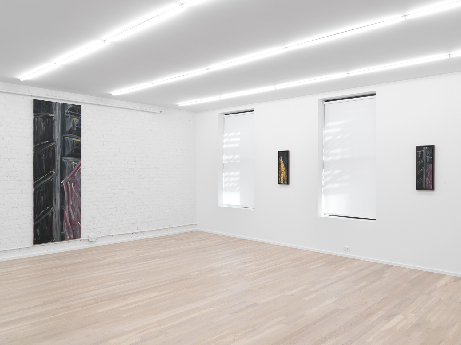 Installation view, Martha Diamond: Night Lights, Magenta Plains, New York, NY, November 5–December 17, 2022.