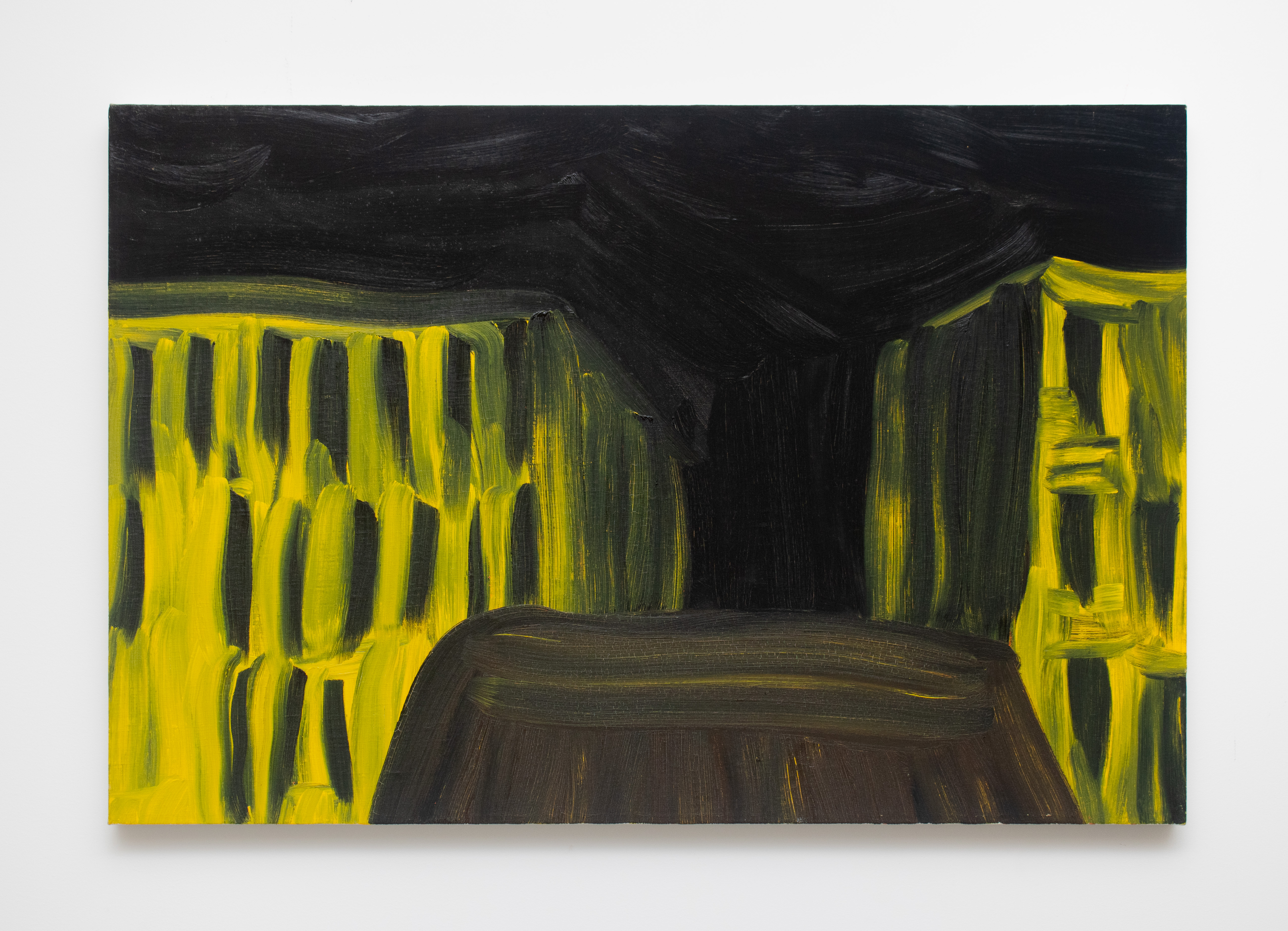 Martha Diamond, Untitled, c. 1980s, Oil on canvas, 24 x 36 1/4 in. Exhibited in Martha Diamond: Night Lights, Magenta Plains, New York, NY, November 5–December 17, 2022.