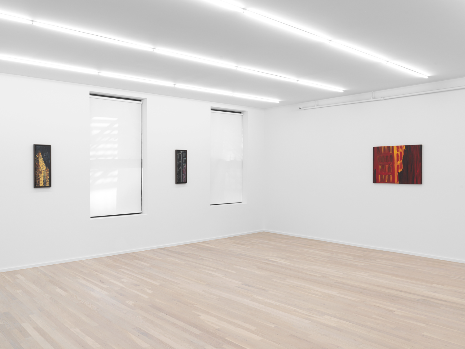 Installation view, Martha Diamond: Night Lights, Magenta Plains, New York, NY, November 5–December 17, 2022.