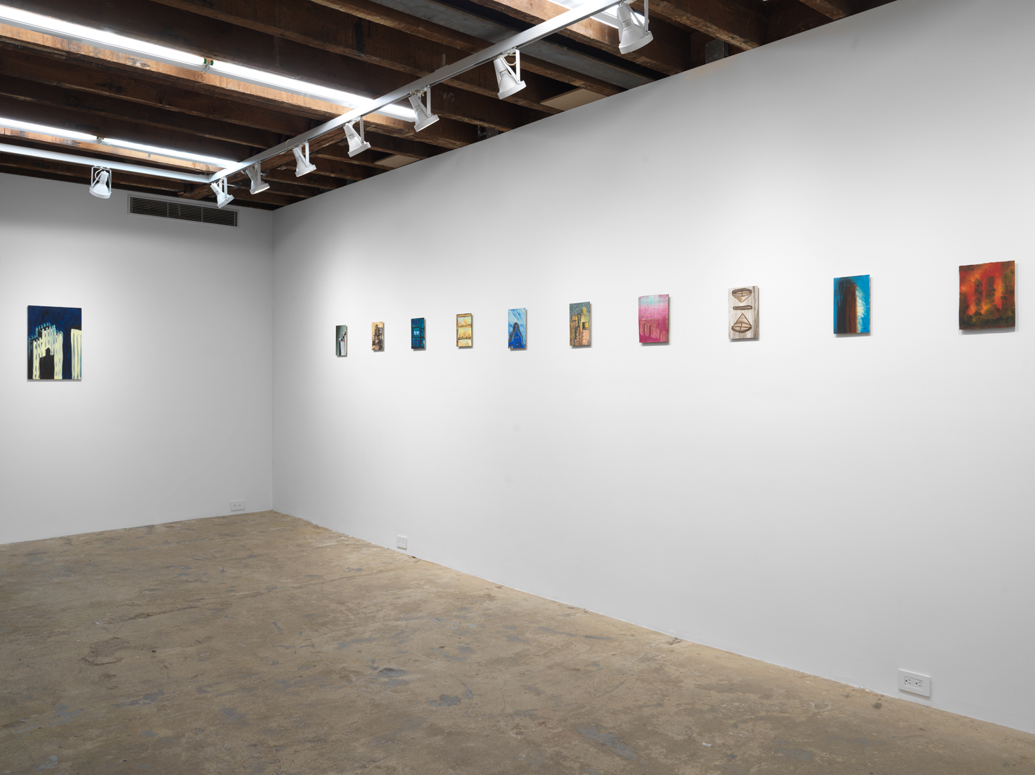 Installation view, Martha Diamond: 1980–1989, Magenta Plains, New York, NY, January 13–February 27, 2021.