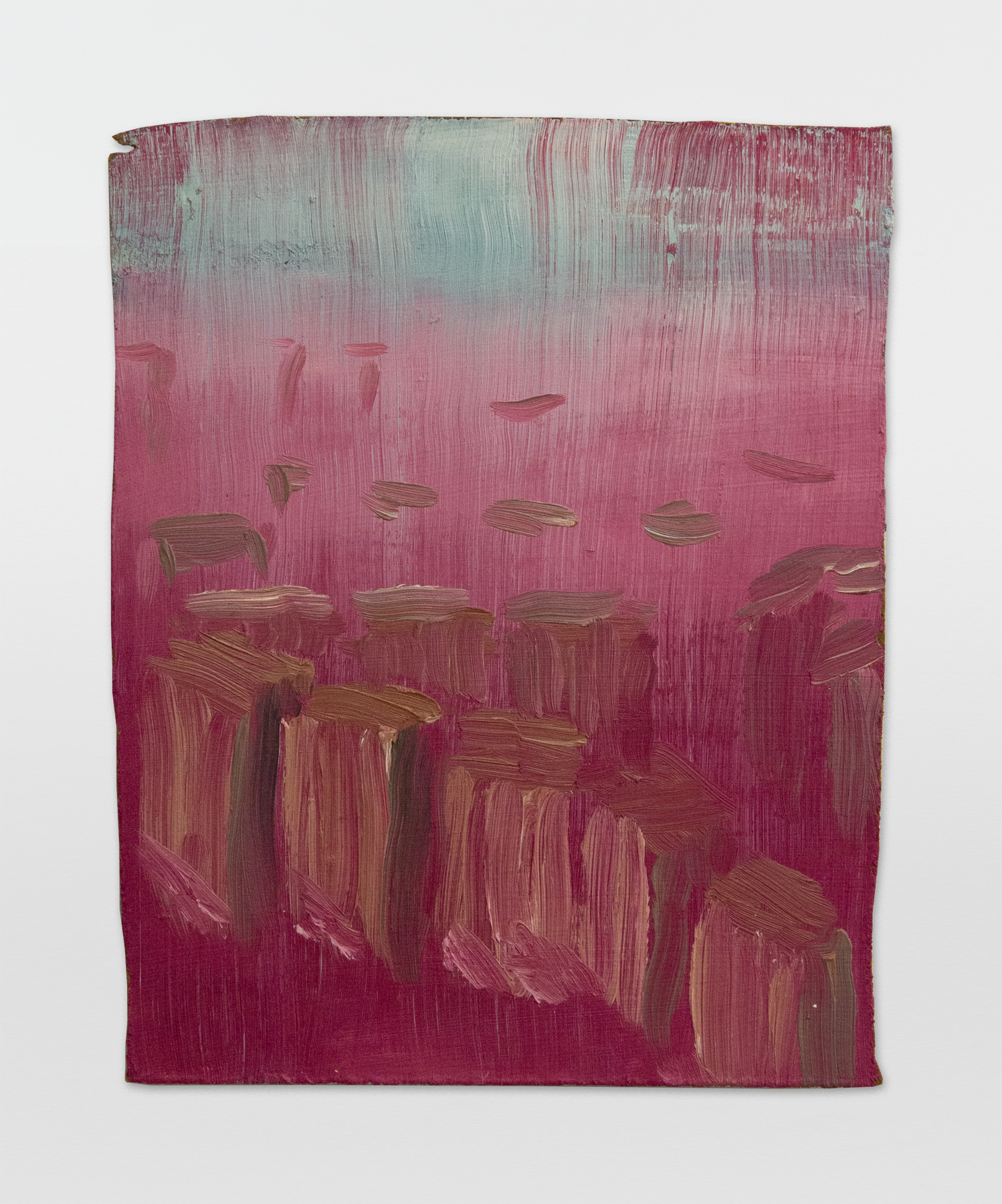 Martha Diamond, Projects, c.1980s, Oil on Masonite, 9h x 7w in, Exhibited in Martha Diamond: 1980–1989, Magenta Plains, New York, NY, January 13–February 27, 2021.