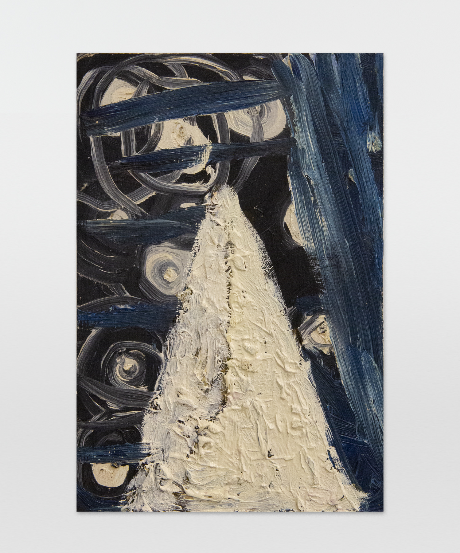 Martha Diamond, Untitled, c.1980s, Oil on Masonite, 9h x 6w in, Exhibited in Martha Diamond: 1980–1989, Magenta Plains, New York, NY, January 13–February 27, 2021.