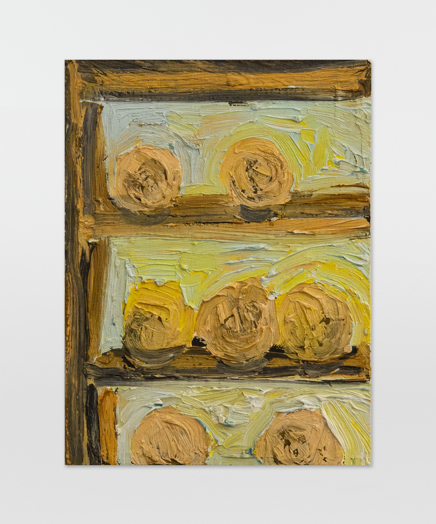 Martha Diamond, Untitled 17, c.1980s, Oil on Masonite, 8h x 6w in, Exhibited in Martha Diamond: 1980–1989, Magenta Plains, New York, NY, January 13–February 27, 2021.