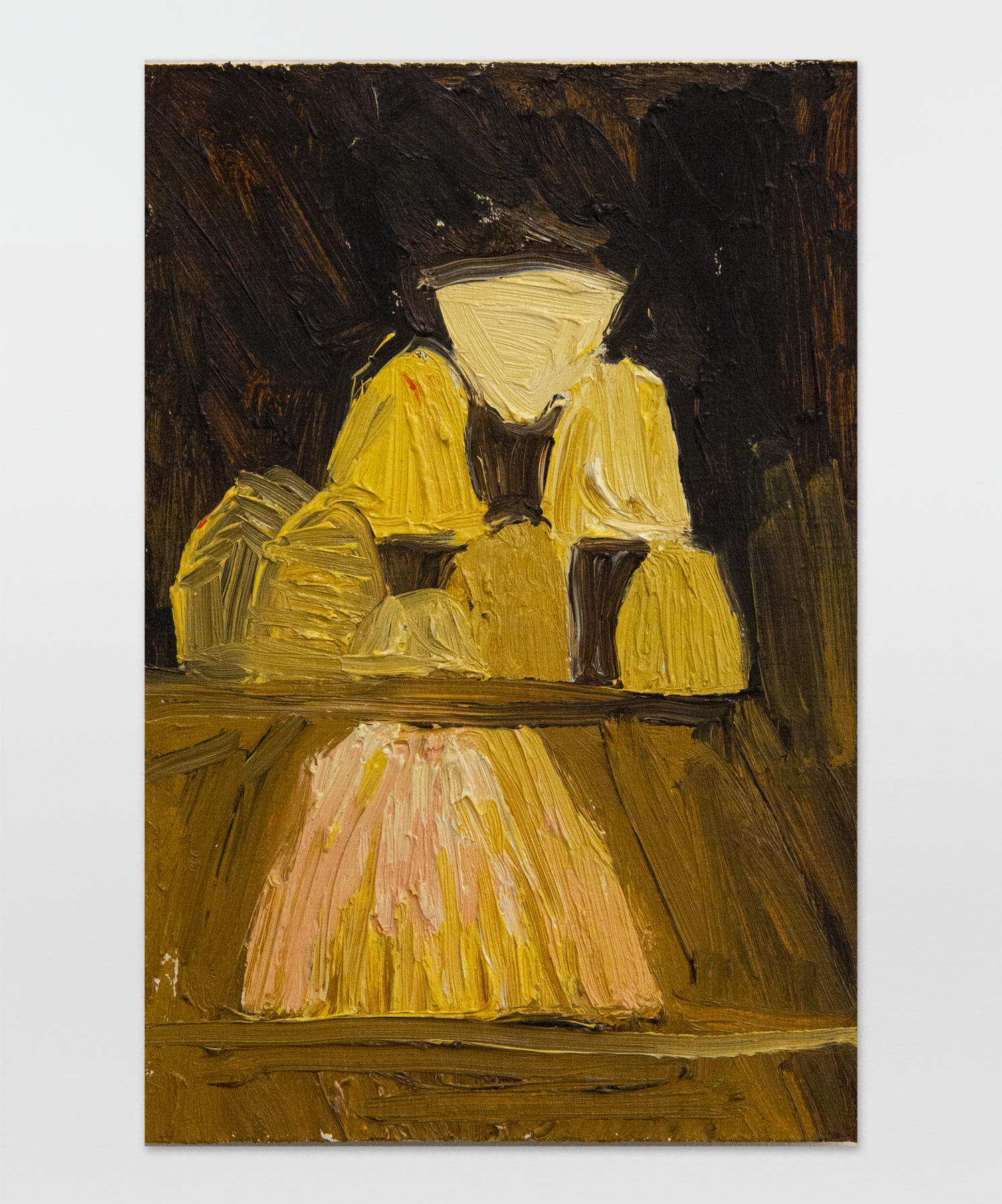 Martha Diamond, 18, c.1980s, Oil on Masonite, 9h x 6w in, Exhibited in Martha Diamond: 1980–1989, Magenta Plains, New York, NY, January 13–February 27, 2021.