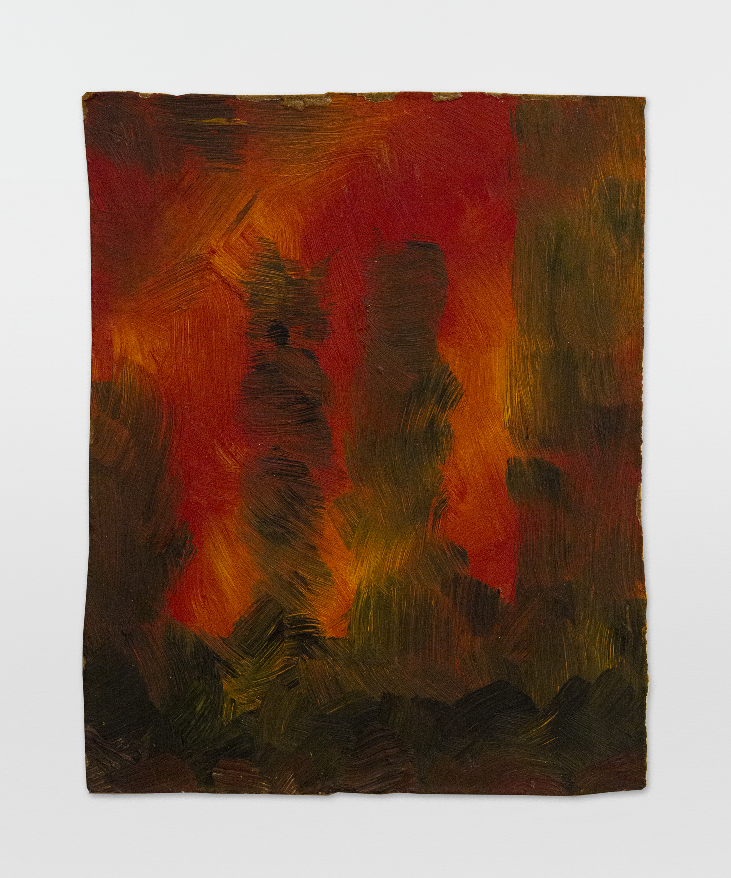 Martha Diamond, 2, c.1980s, Oil on Masonite, 9h x 7.50w in, Exhibited in Martha Diamond: 1980–1989, Magenta Plains, New York, NY, January 13–February 27, 2021.