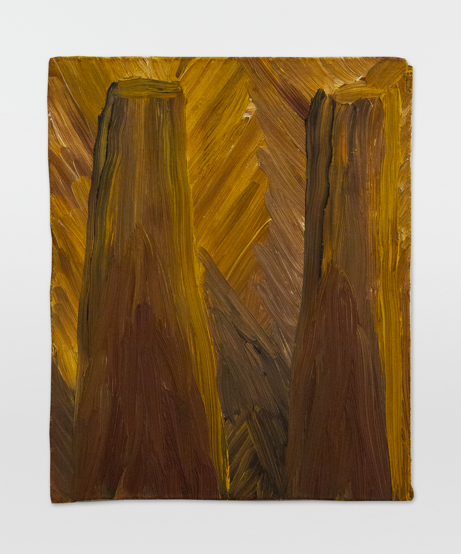 Martha Diamond, 8, 1988, Oil on Masonite, 9h x 7.50w in, Exhibited in Martha Diamond: 1980–1989, Magenta Plains, New York, NY, January 13–February 27, 2021.