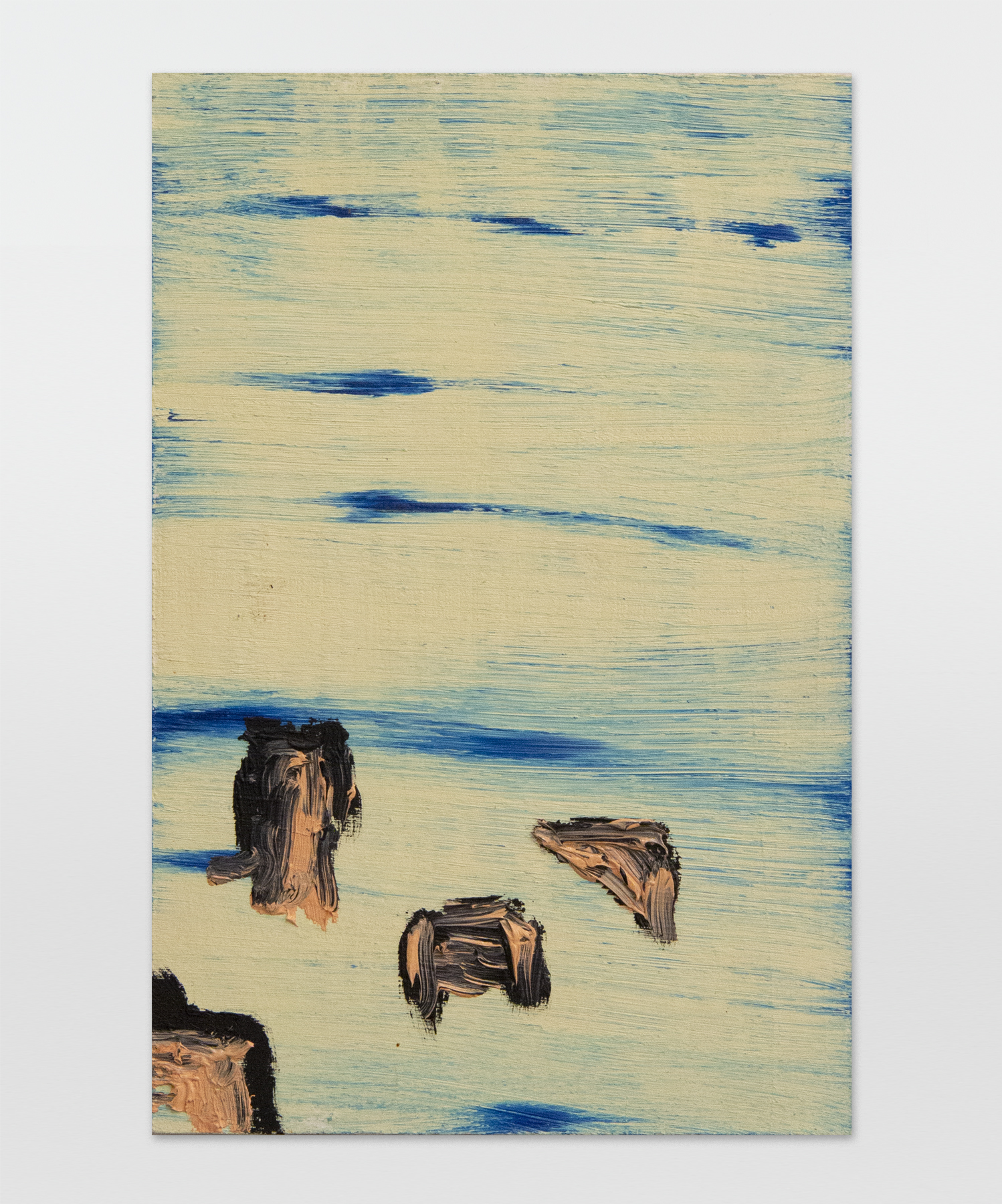 Martha Diamond, Untitled 13, 1987, Oil on Masonite, 9h x 6w in, Exhibited in Martha Diamond: 1980–1989, Magenta Plains, New York, NY, January 13–February 27, 2021.