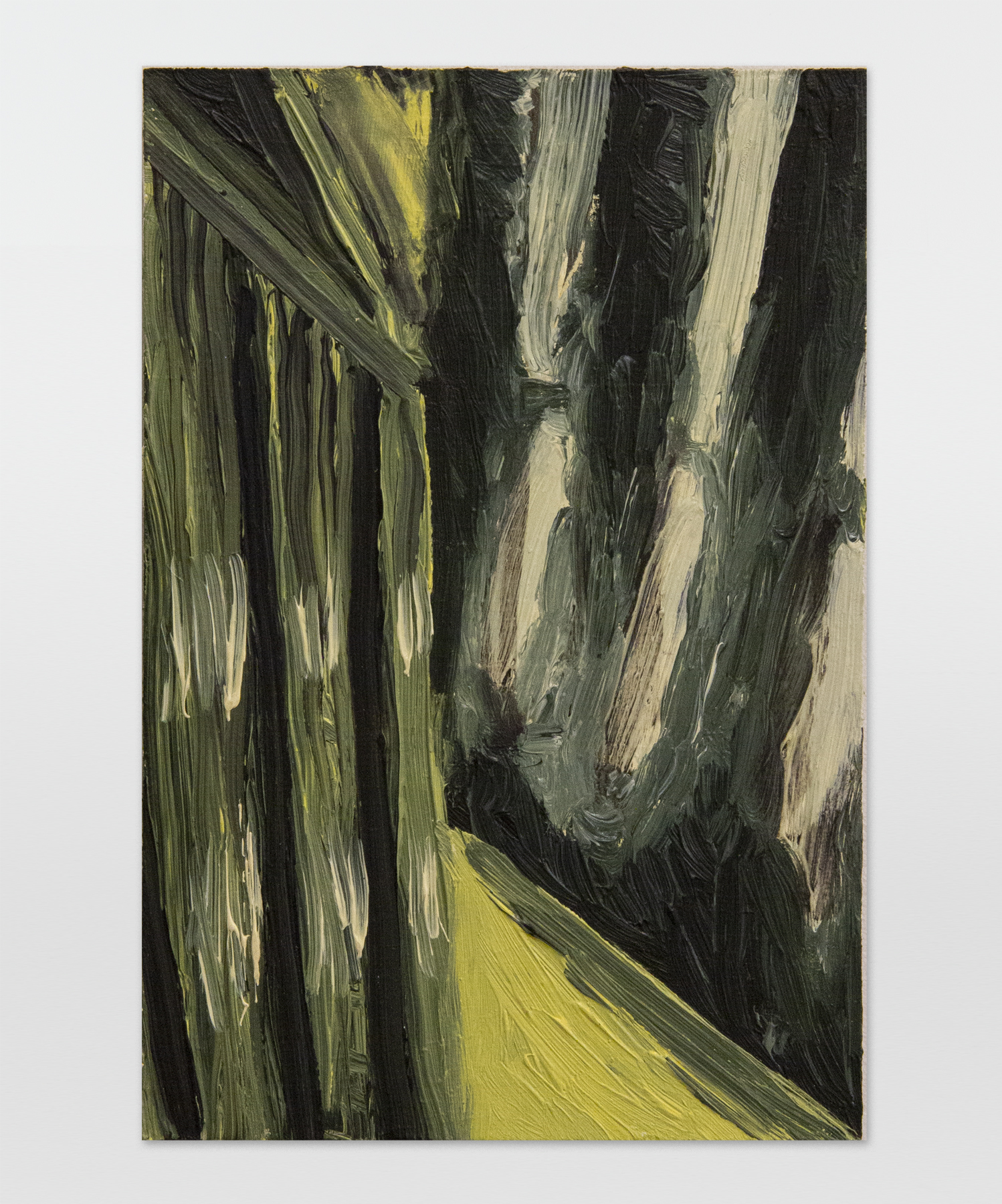 Martha Diamond, 6, c.1980s, Oil on Masonite, 9h x 6w in, Exhibited in Martha Diamond: 1980–1989, Magenta Plains, New York, NY, January 13–February 27, 2021.