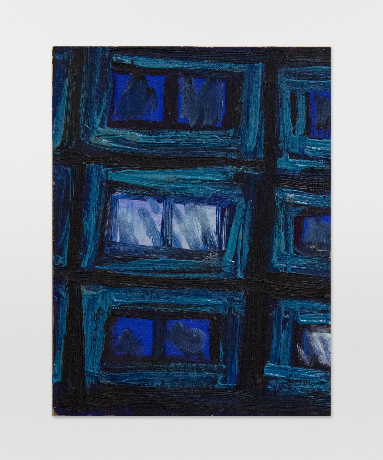 Martha Diamond, Untitled, 1987, Oil on Masonite, 8h x 6w in, Exhibited in Martha Diamond: 1980–1989, Magenta Plains, New York, NY, January 13–February 27, 2021.