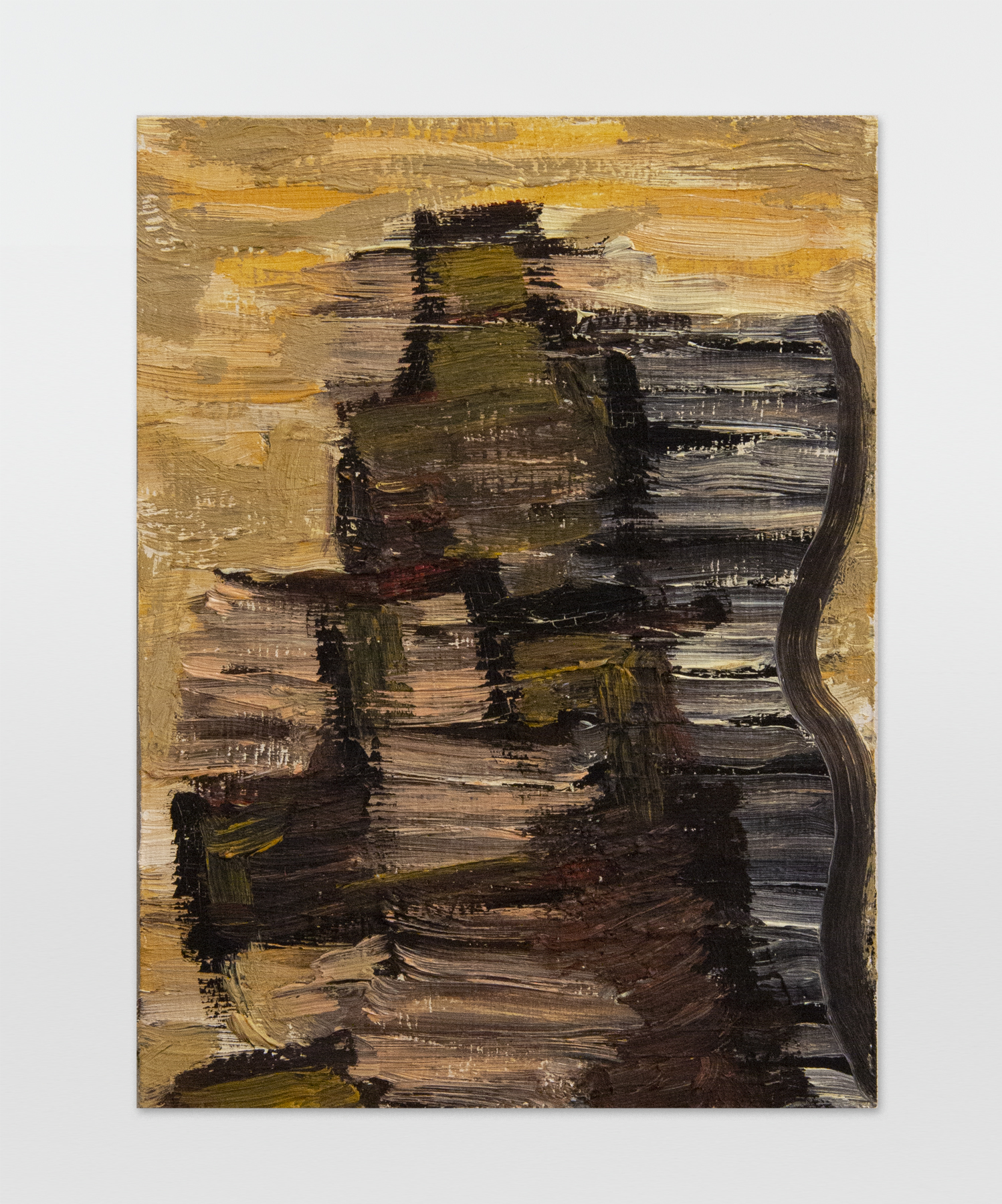 Martha Diamond, 13, c.1980s, Oil on Masonite, 8h x 6w in, Exhibited in Martha Diamond: 1980–1989, Magenta Plains, New York, NY, January 13–February 27, 2021.