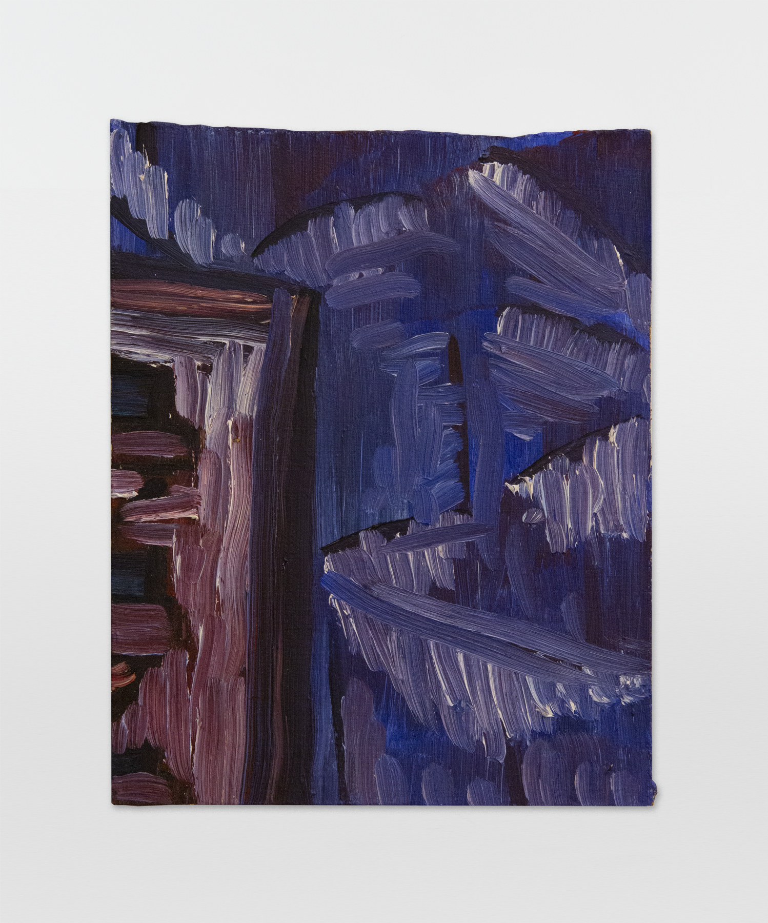 Martha Diamond, 4, c.1980s, Oil on Masonite, 9h x 7w in, Exhibited in Martha Diamond: 1980–1989, Magenta Plains, New York, NY, January 13–February 27, 2021.