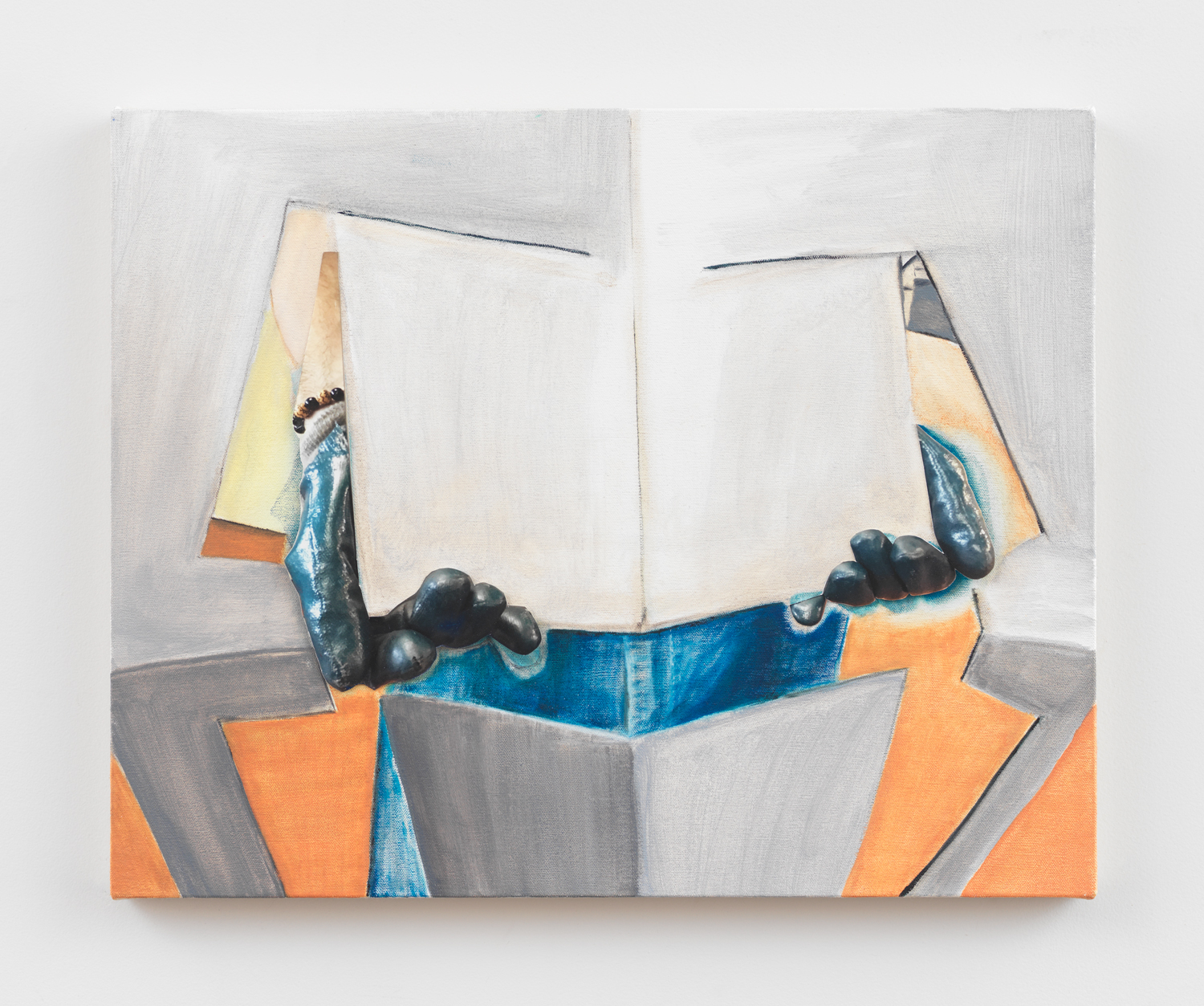 Matt Keegan, Conjugation, 2024, Oil and inkjet collage on canvas, 16 x 20 in.