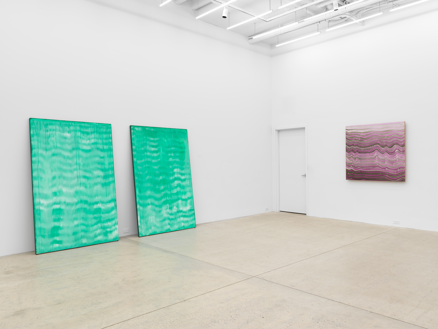 Installation view, Moira Dryer: Perpetual Painting, Magenta Plains, New York, NY, 2025