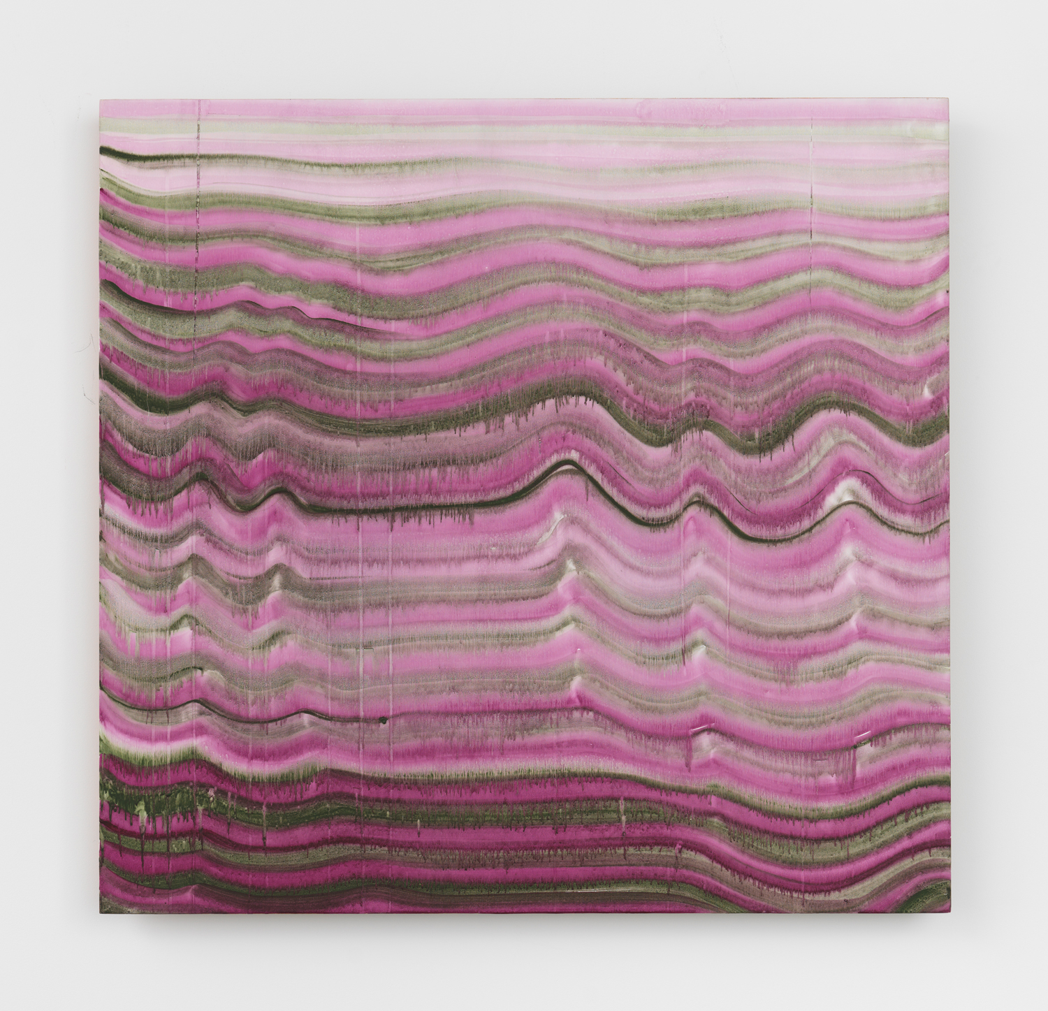 Moira Dryer, Culture Shock, 1990, Casein on wood, 46 x 48 in.