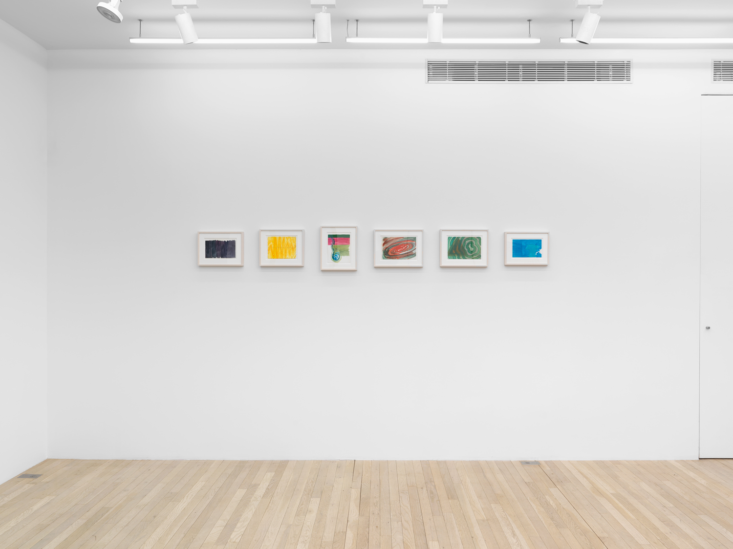 Installation view, Moira Dryer: Perpetual Painting, Magenta Plains, New York, NY, 2025